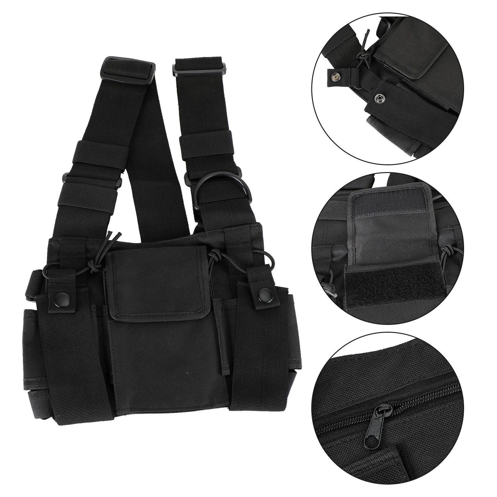 Field Operations Radio Neuf Tactical Multifonctionnel Poitrine Harnais Sac