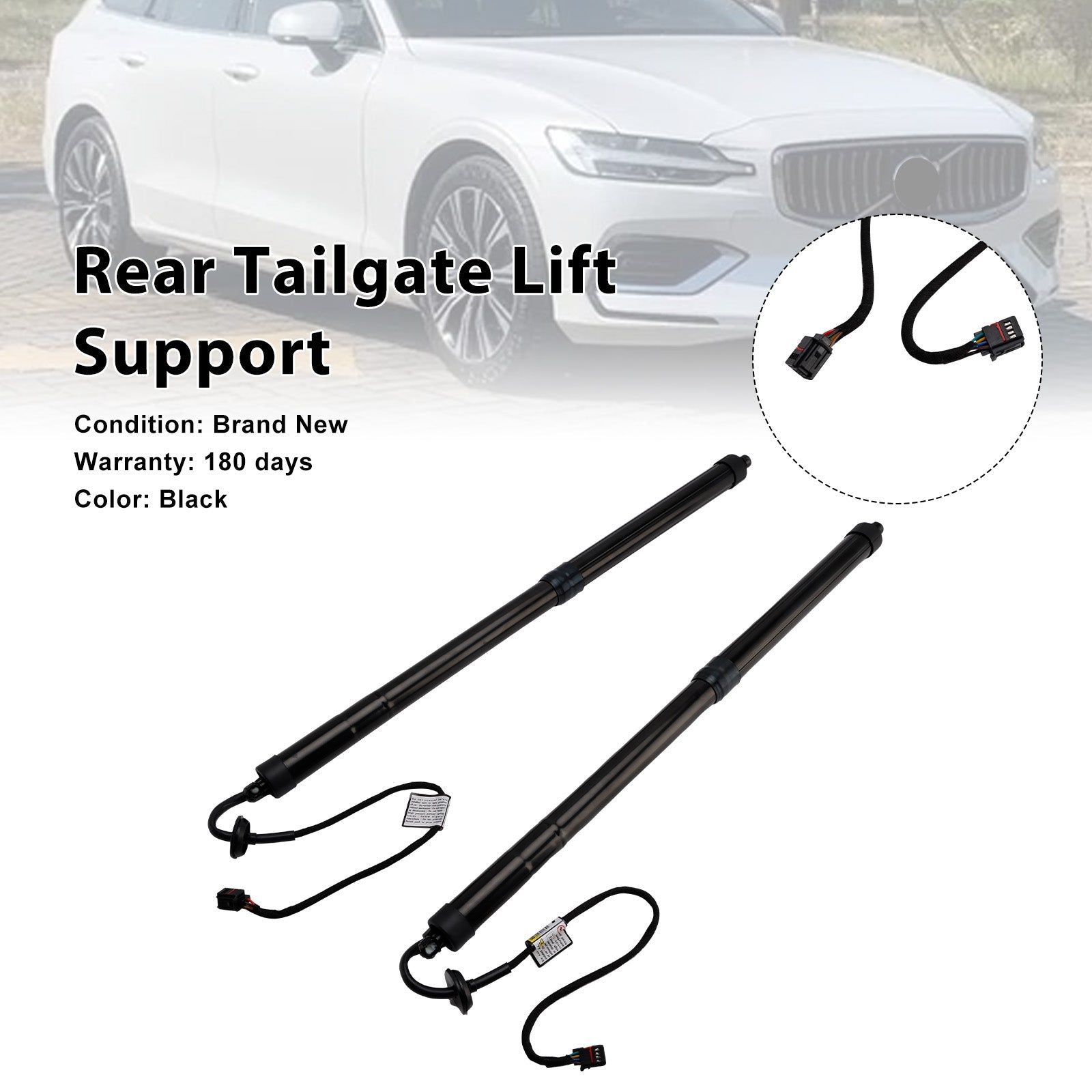 Amortiguador de gas eléctrico para portón trasero (2 piezas) para Volvo V60 II (2018-2024) - Número de pieza :32357571