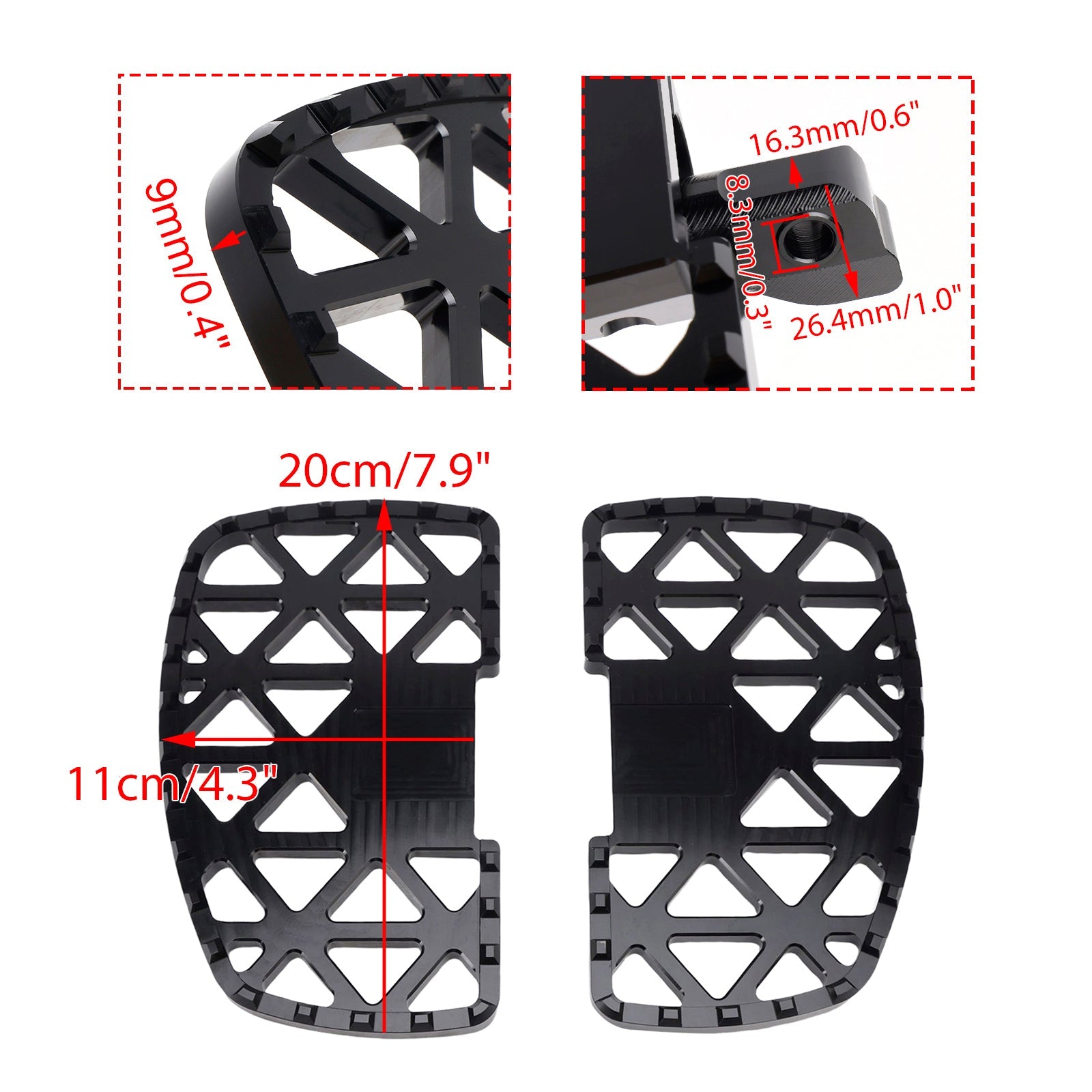 Repose-pieds avant pour Indian Scout 2015-2024 et Scout Bobber 2018-2024