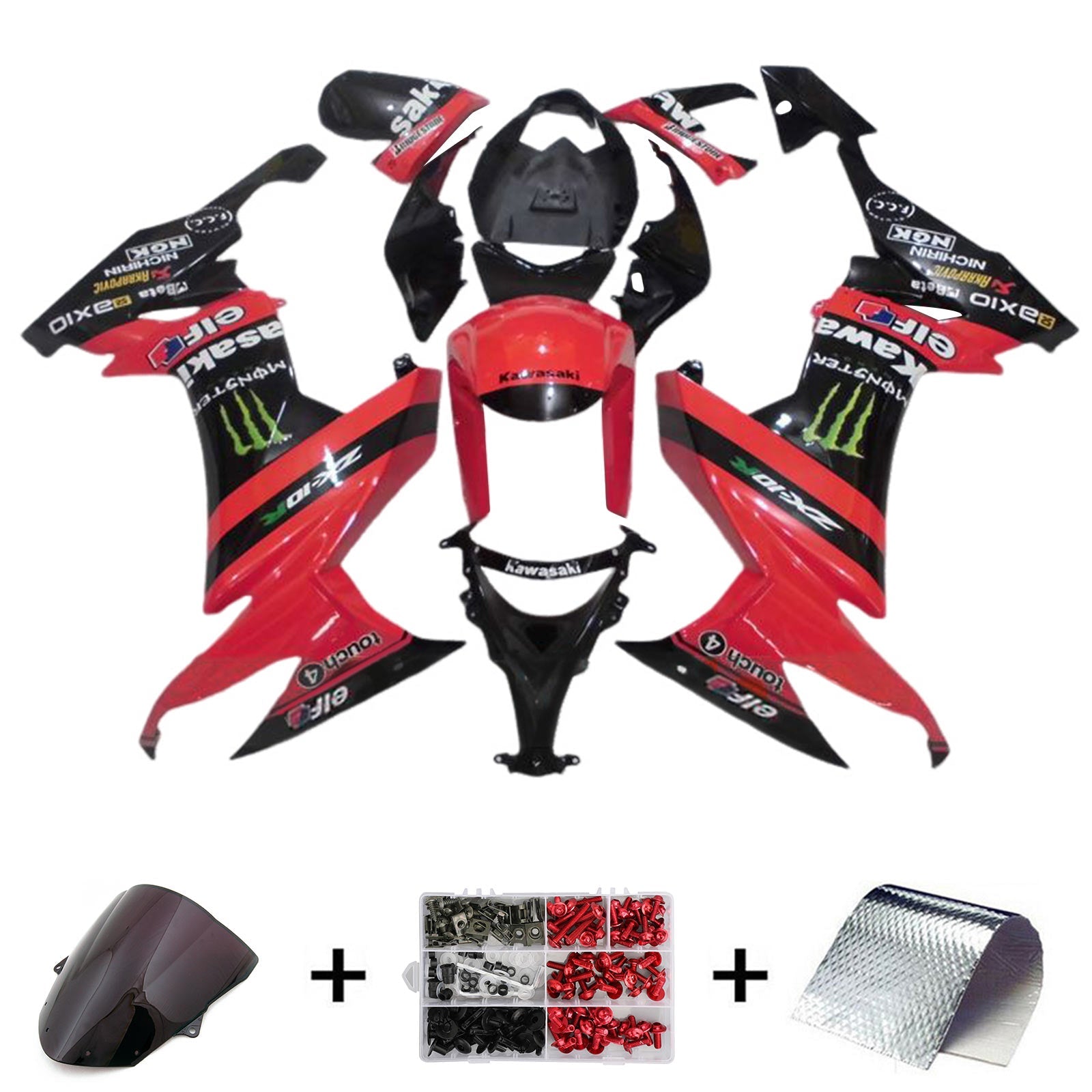 KAWASAKI ZX10R 2008-2010 INGECTION FACHING KIT, ABS plastična karoserija