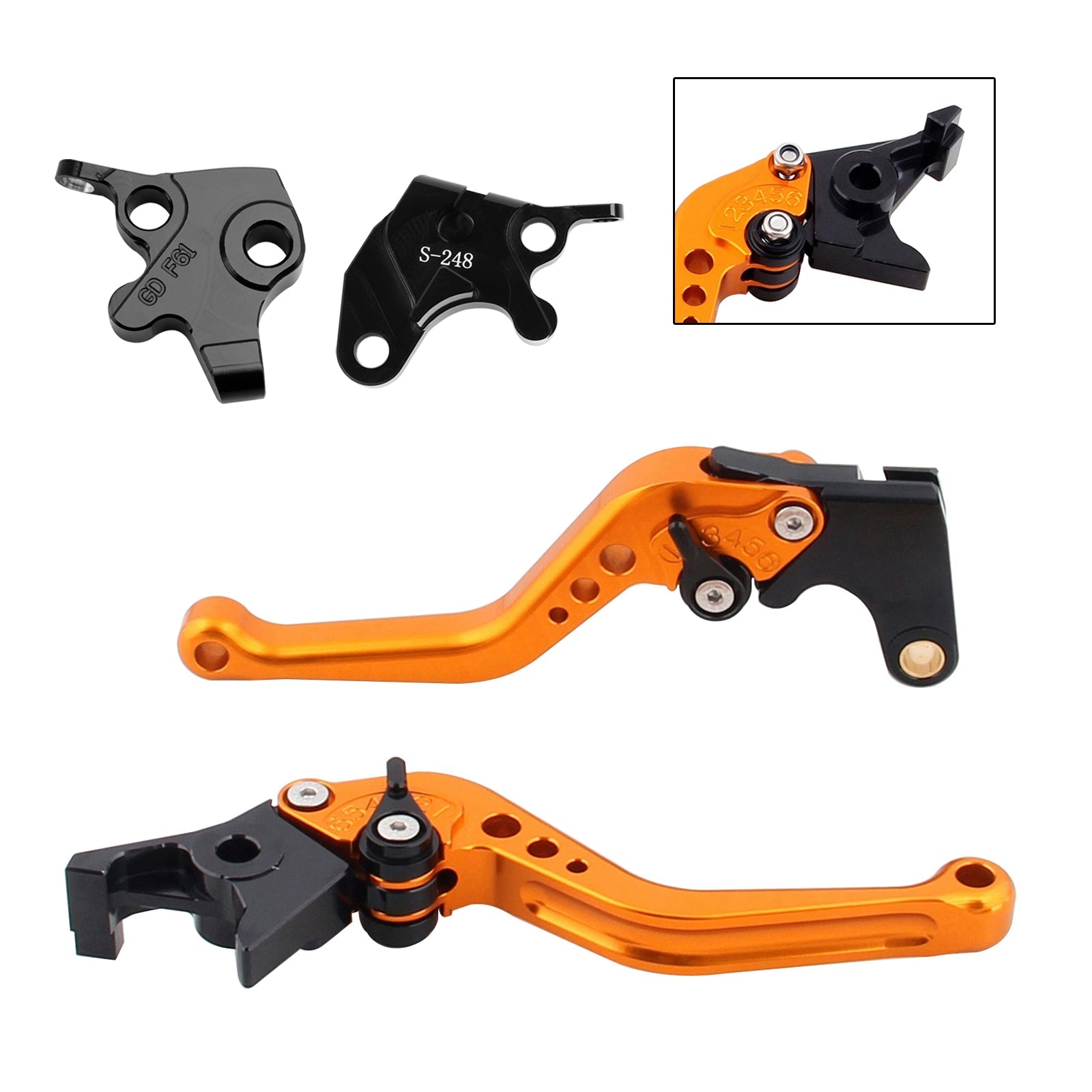 Palanca de freno y embrague corta para Yamaha YZF R125 2008-2011