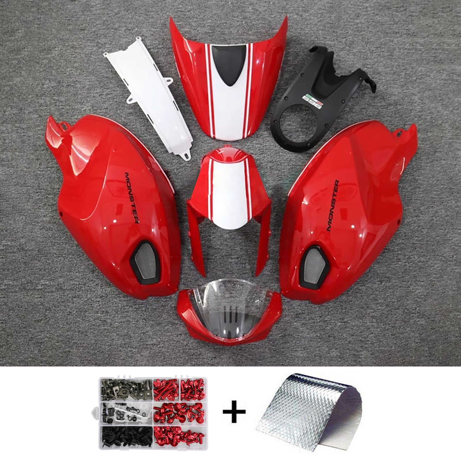 Ducati Monster 696,796 1100 S Kit de carenado de inyección cada año