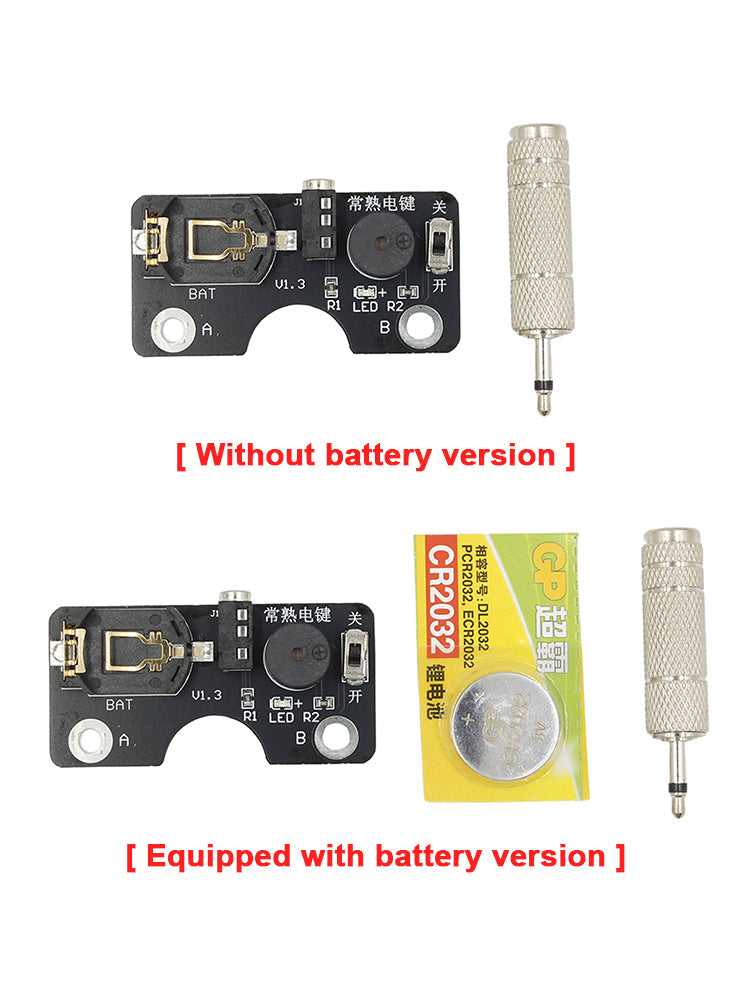 Gedrukte circuitkaart voor handmatige toets met geluidsverlichting en CW Morse -code