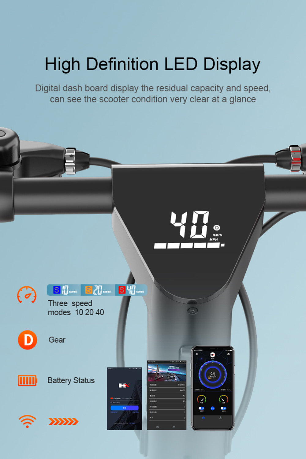 10-calowy składany skuter elektryczny o mocy 500 W i zasięgu 70 KM 40 km/h dla dorosłych dojeżdżających do pracy w mieście