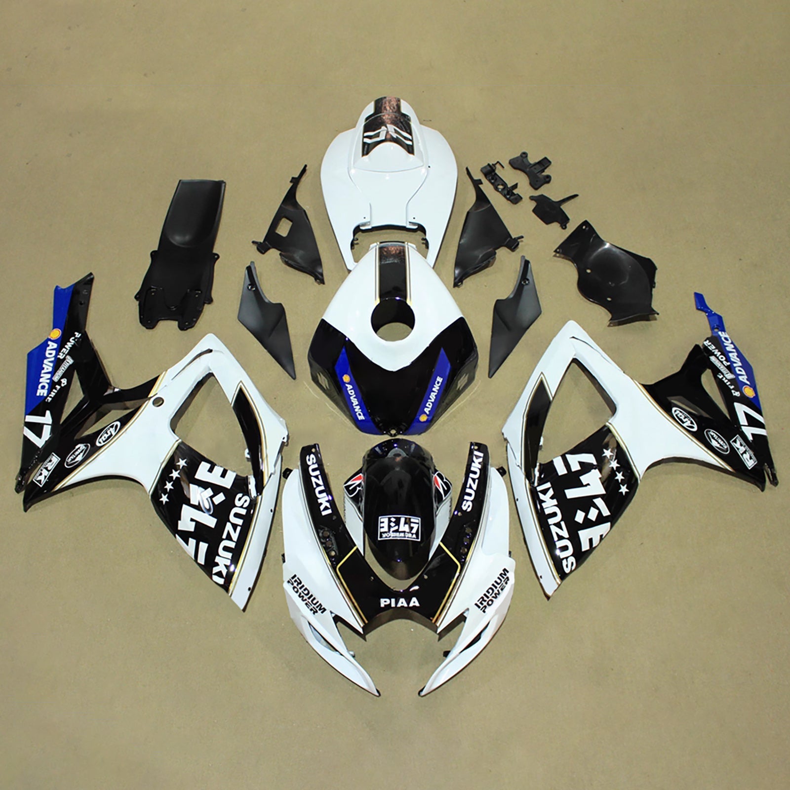 Kit de carénage injecté en plastique ABS pour Suzuki GSXR 600/750 2006-2007 K6