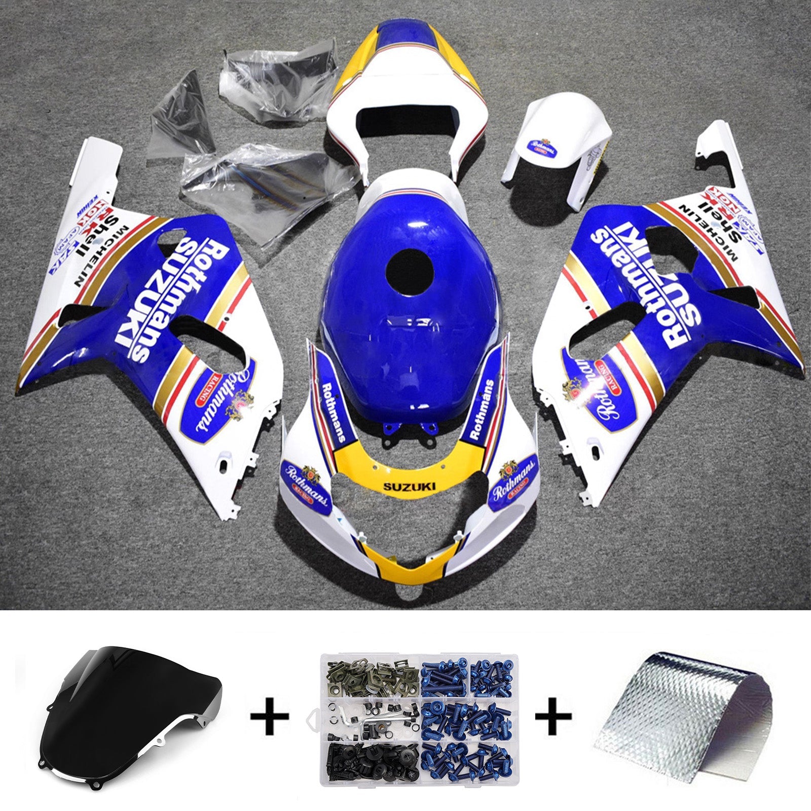 Kit de carénage par injection pour Suzuki GSXR600 2001-2003 GSXR750 2000-2003 K1