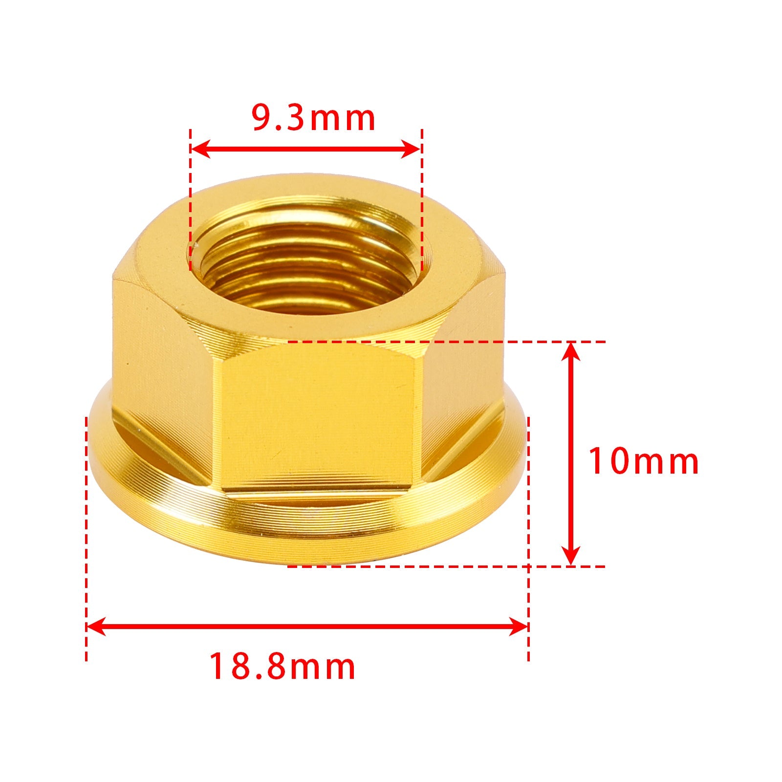 6 achterste gevelmoeren M10 x 1 mm voor Ducati Panigale V2 V4 V4S 1199 1299 12-24