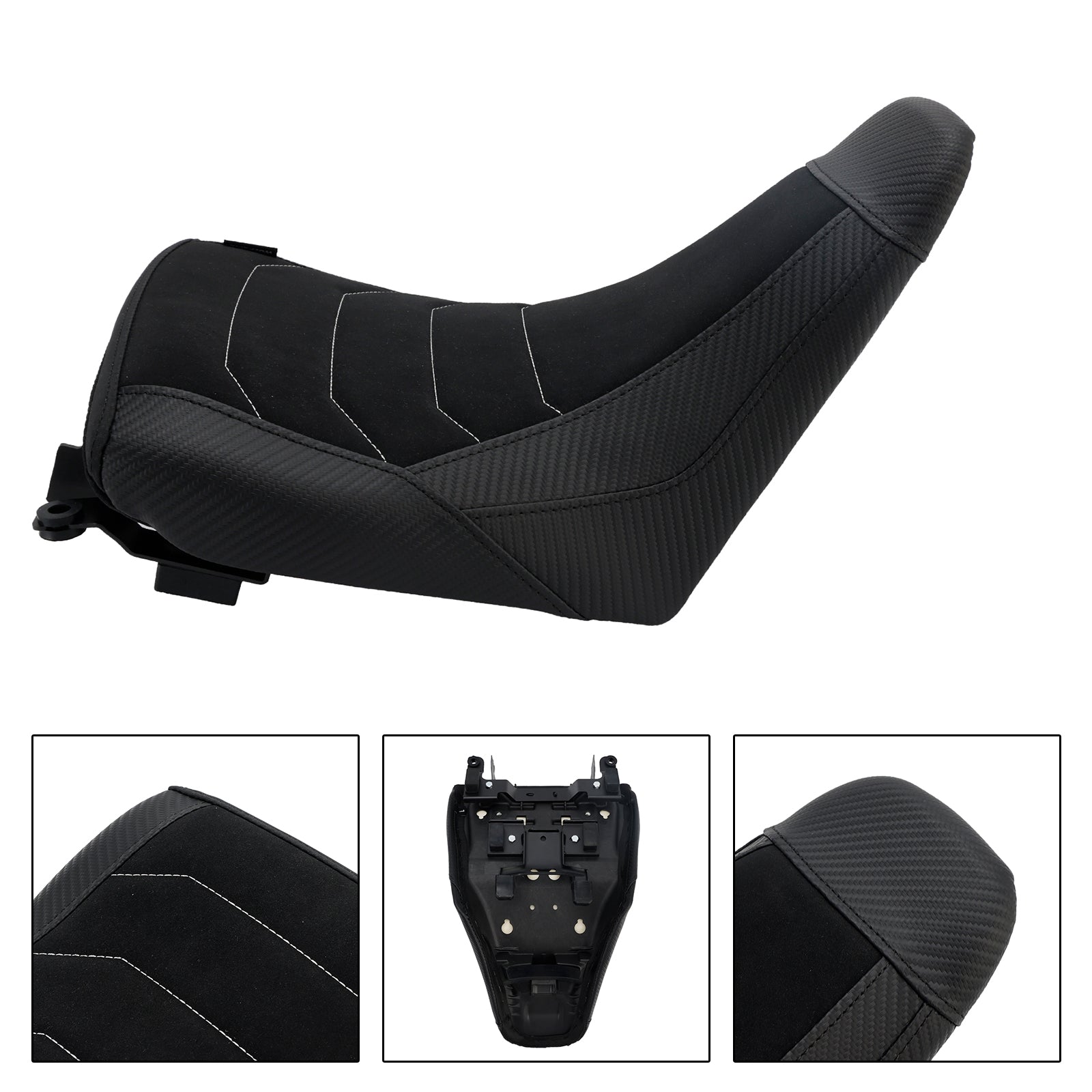 Cojín inferior del asiento del conductor delantero para Suzuki V-Strom DL1050 (2023-2025), rojo y amarillo.