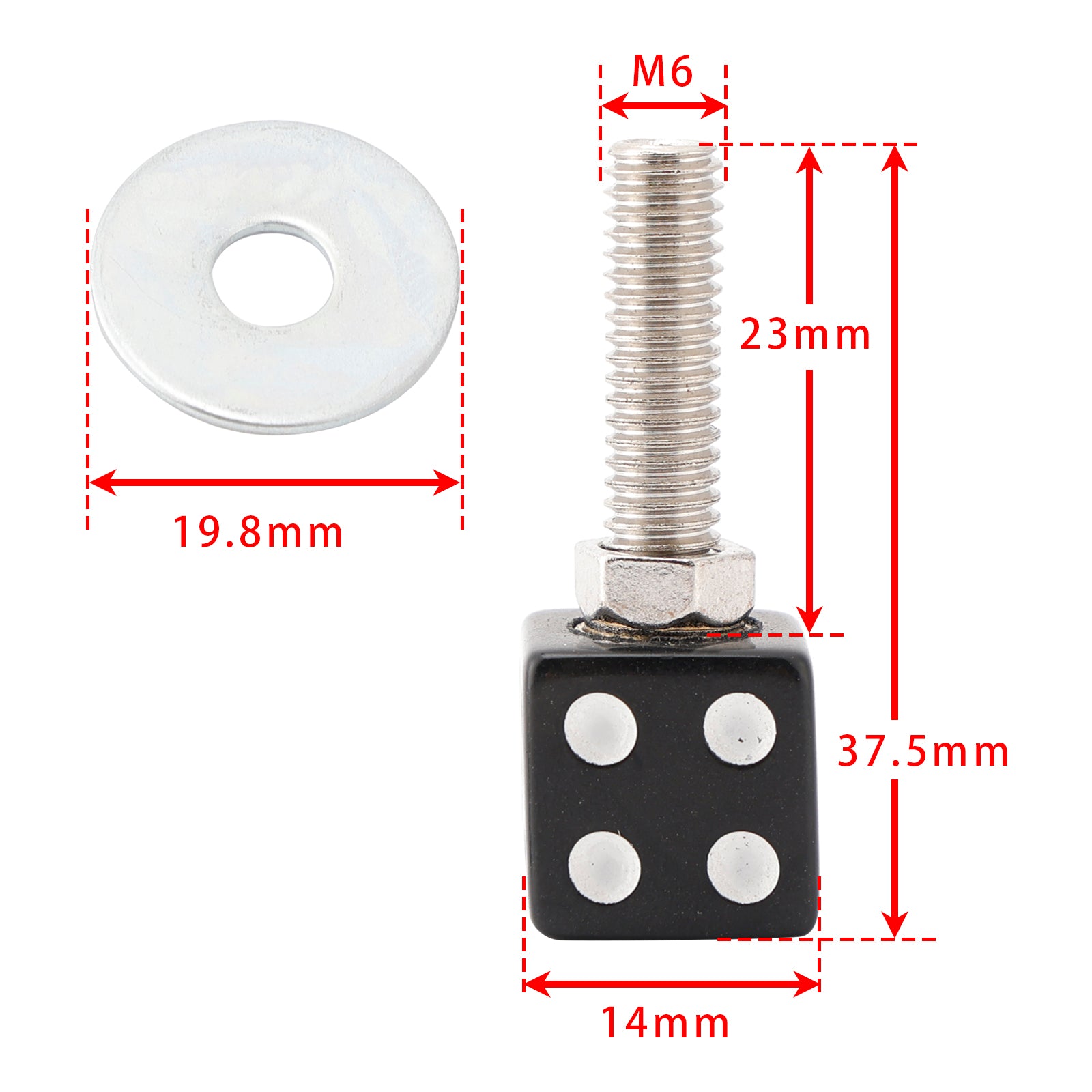 2 pulttia mukautettua noppaa rekisterikilpiä mustalla muovella moottoripyöräleikkuriin