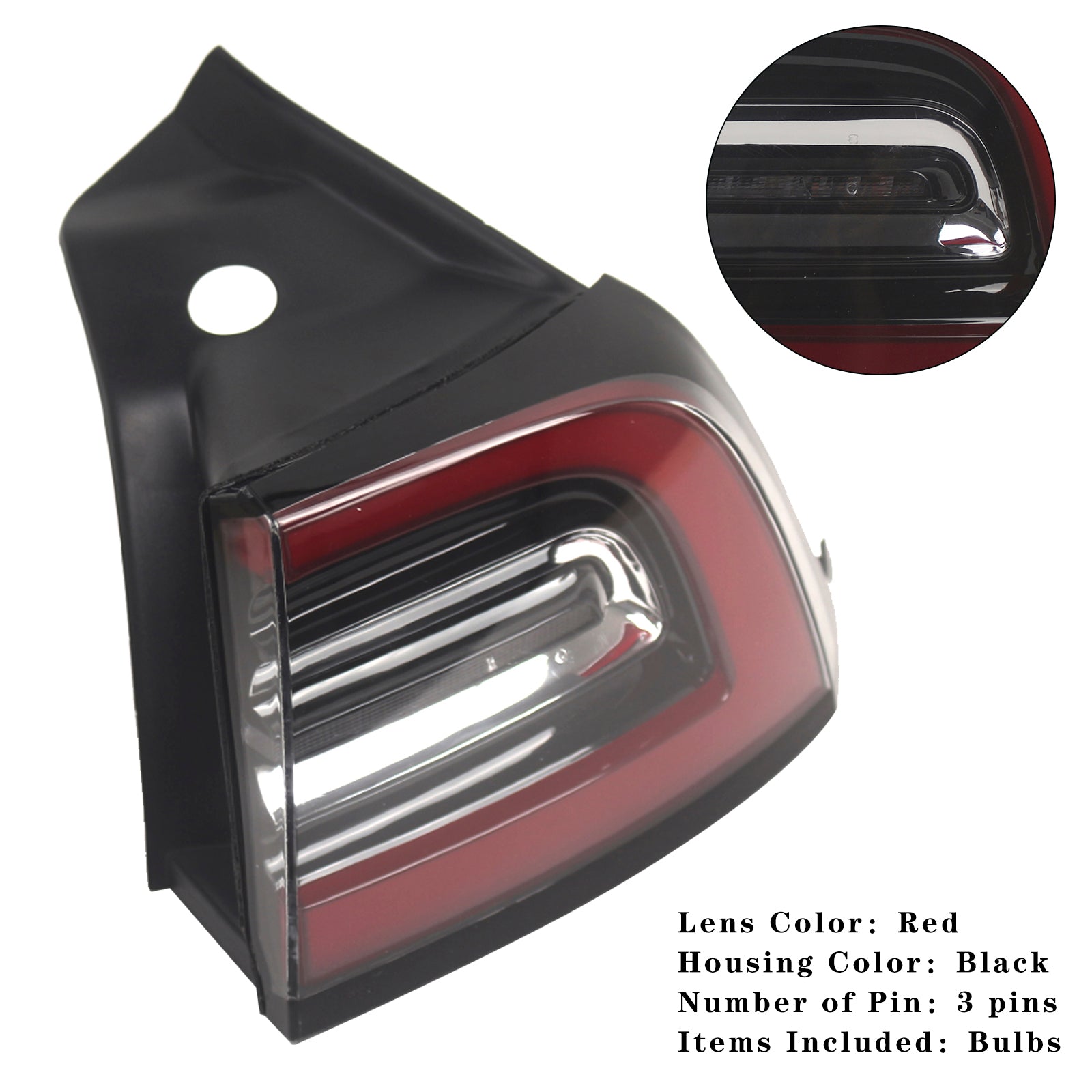 Prawe tylne światło LED zewnętrzny dla Tesli Model 3 2017-2023 1077398-00