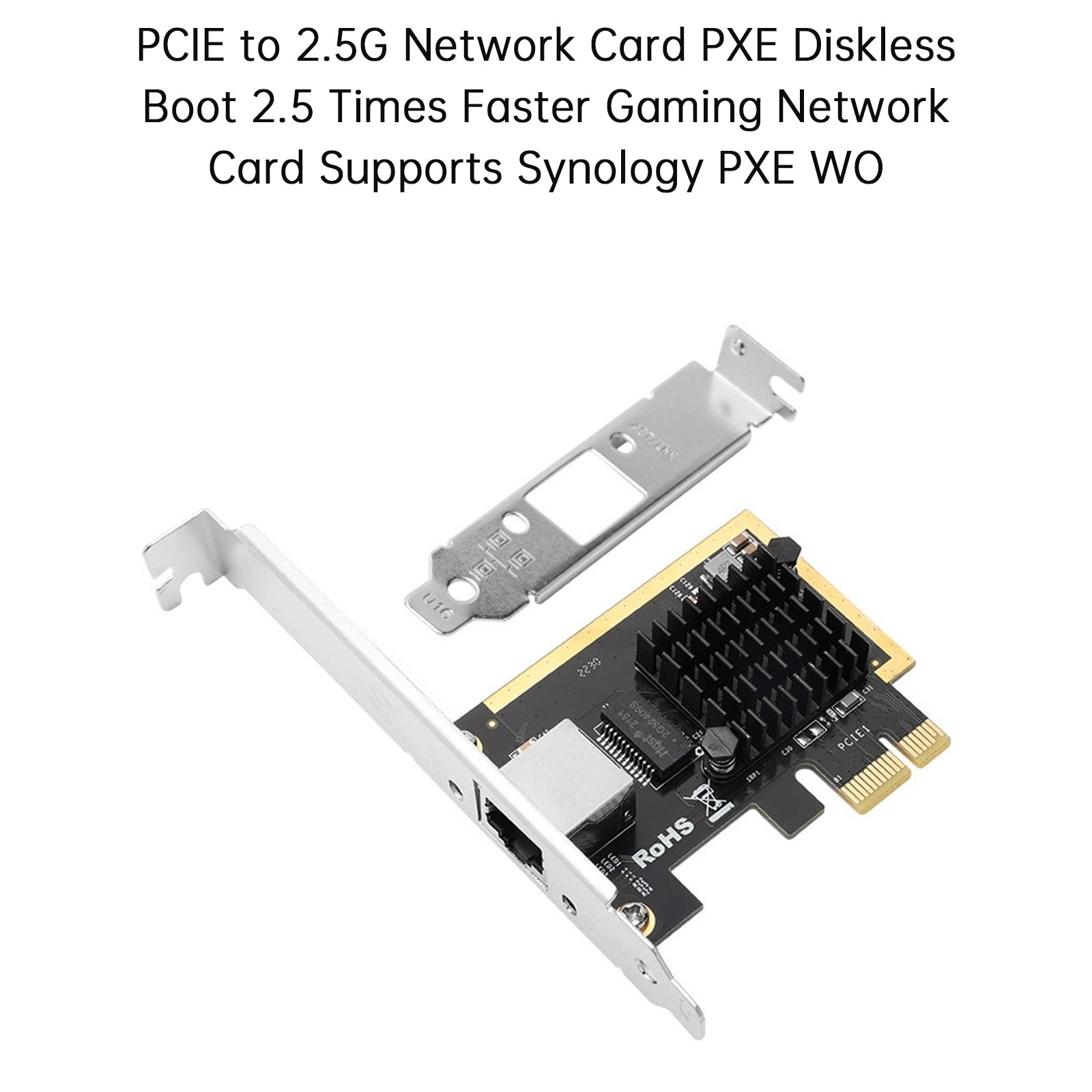 Tarjeta de red PCIe alrededor de 2.5 g, soporte para la red Start -Up sin sincronización de disco PXE WO