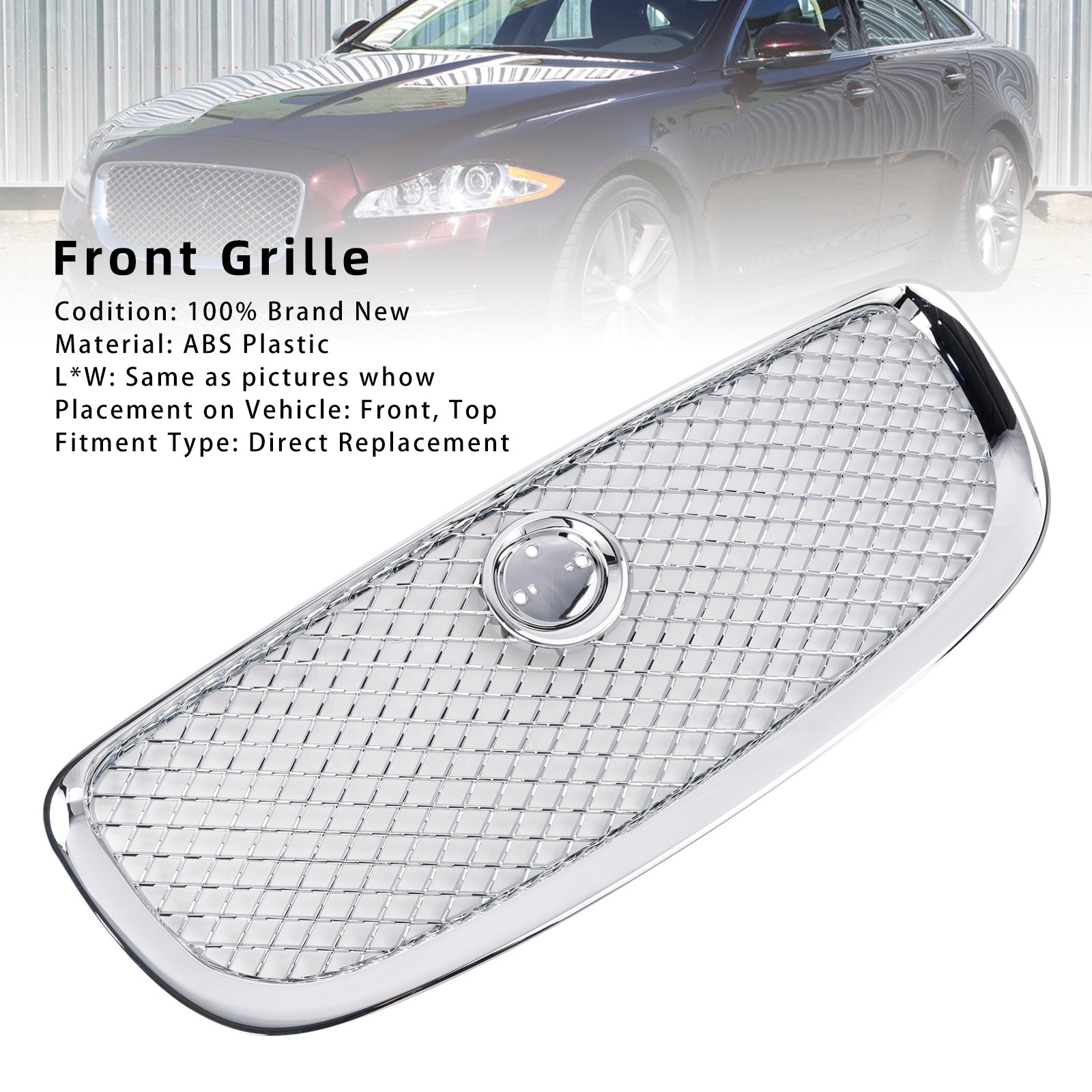 Chrome Front Bumper Grid Jaguar XJ 2010-2015
