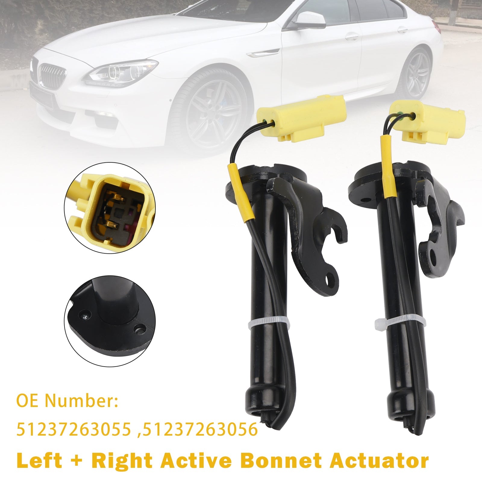 2 actionneurs de capot actifs 51237263055 51237263056 pour BMW Série 5, 6 et 7 F10/F11