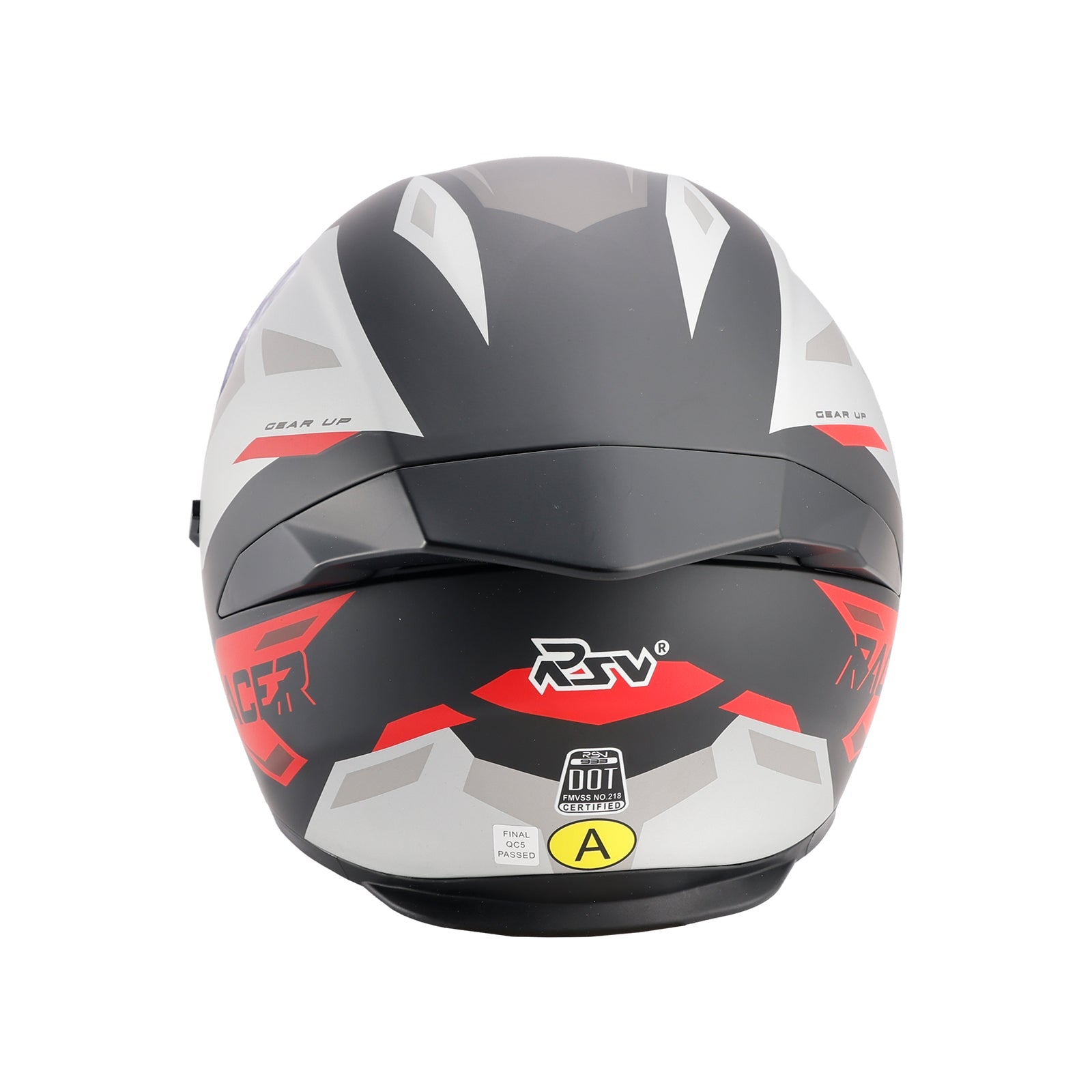 Casque moto intégral DOT pour adulte, rouge et noir