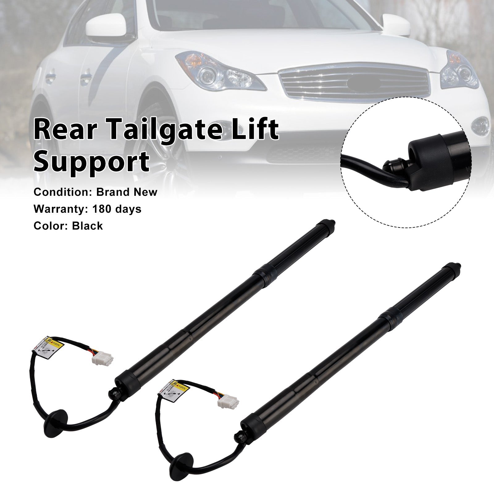 Vérin de hayon électrique arrière (2 pièces) pour INFINITI QX70 2014, références 905603FY0A et 905603FY0B