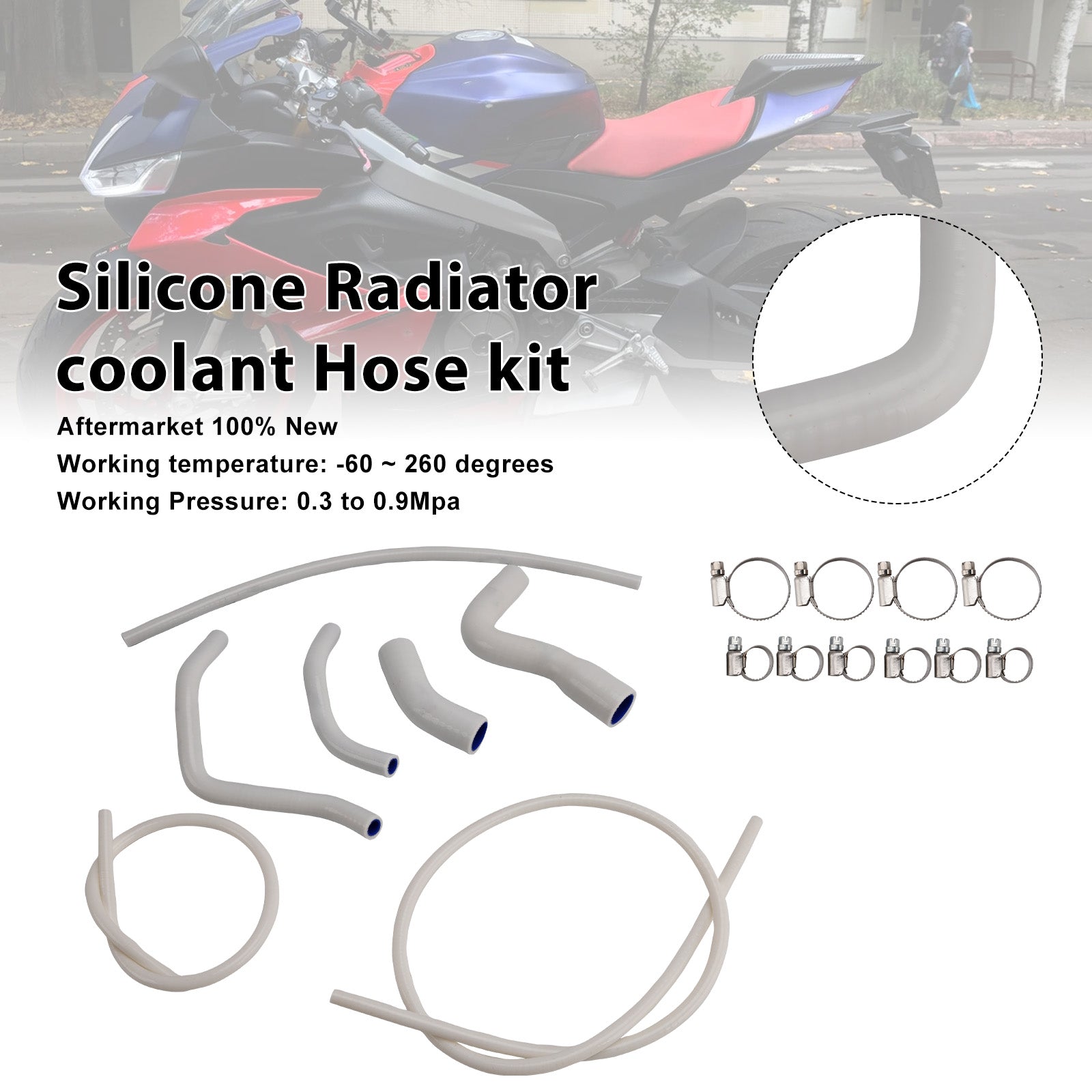 Durite de refroidissement en silicone pour radiateur Aprilia RS 660 (2021-2025)