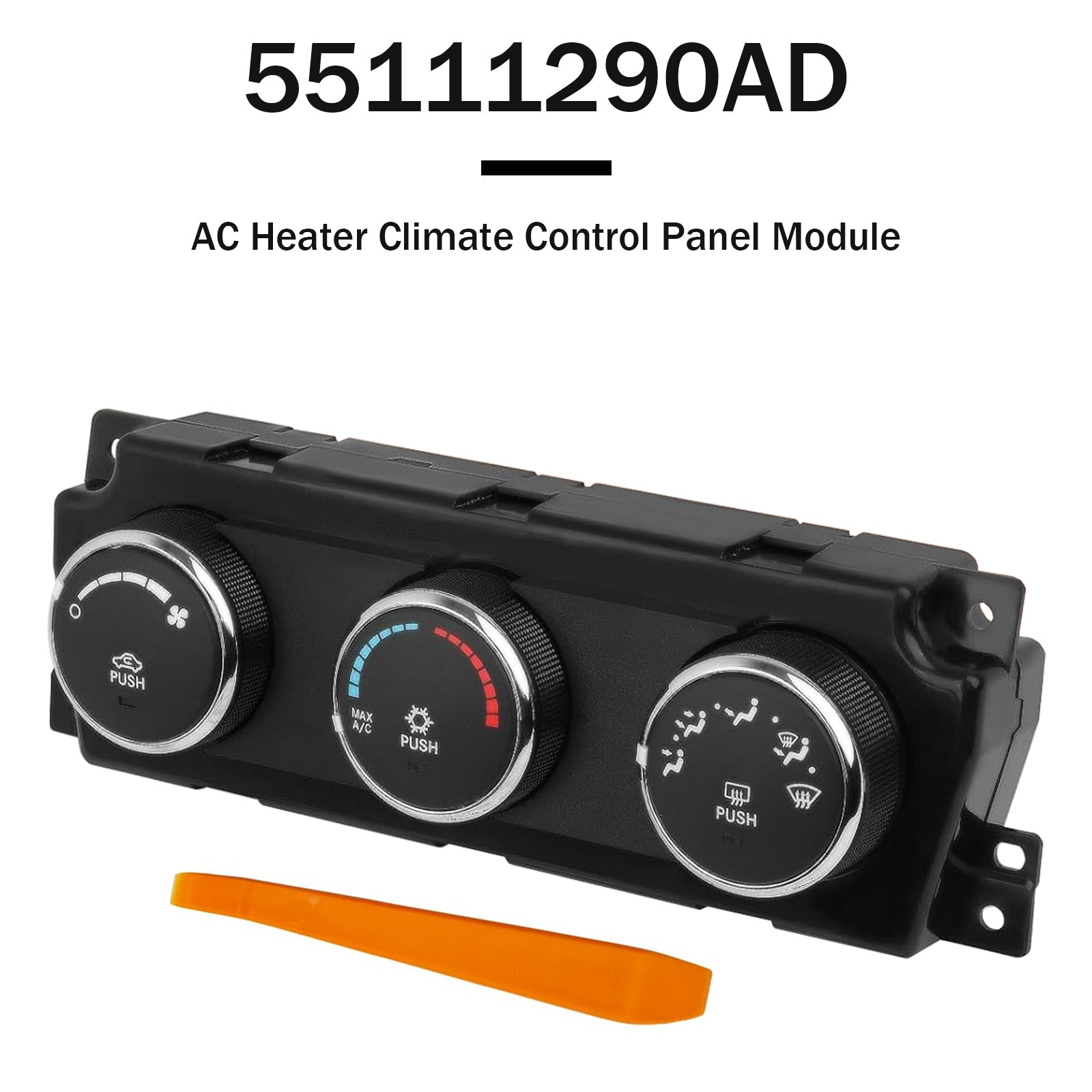 Module de panneau de commande de chauffage/climatisation pour Dodge Ram 2500 (2010) - Référence : 55111290 68090626AD