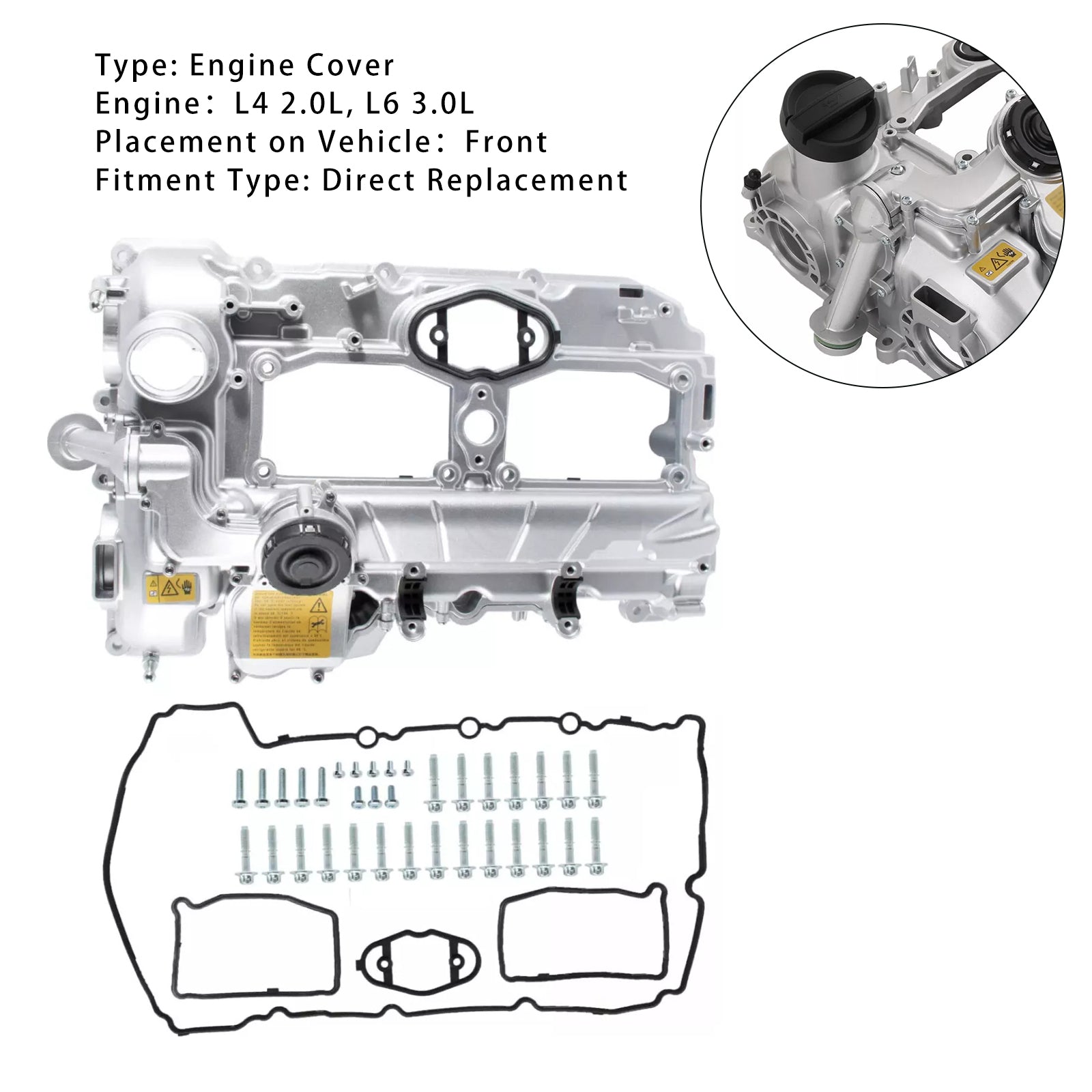 Cubierta de válvula de motor BMW N20 F10 F25 320i 328i 528i X3 X5 2.0L 11127588412
