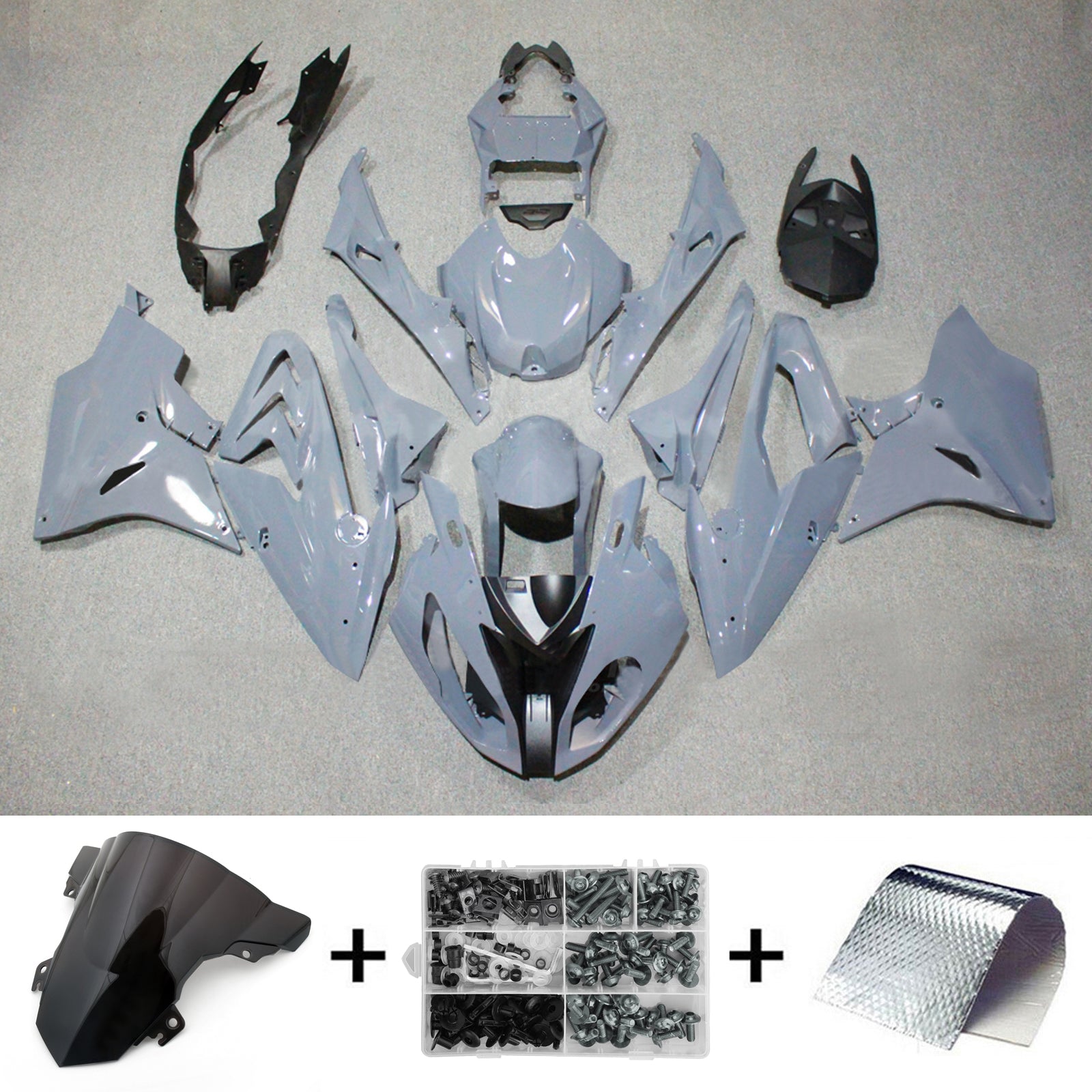 Kit de carénage injecté en plastique ABS pour BMW S1000RR 2017-2018