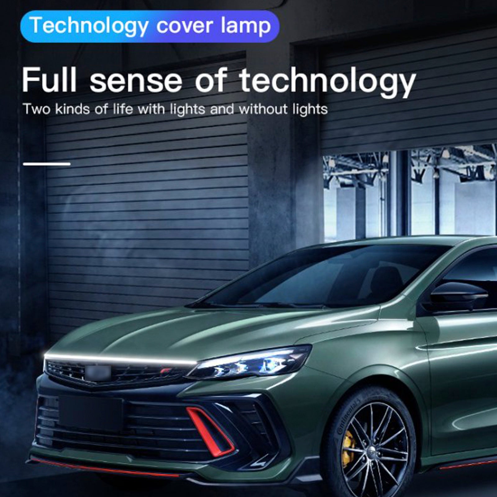 Franja diurna LED para la campana del automóvil, escaneo dinámico flexible, inicio -Up