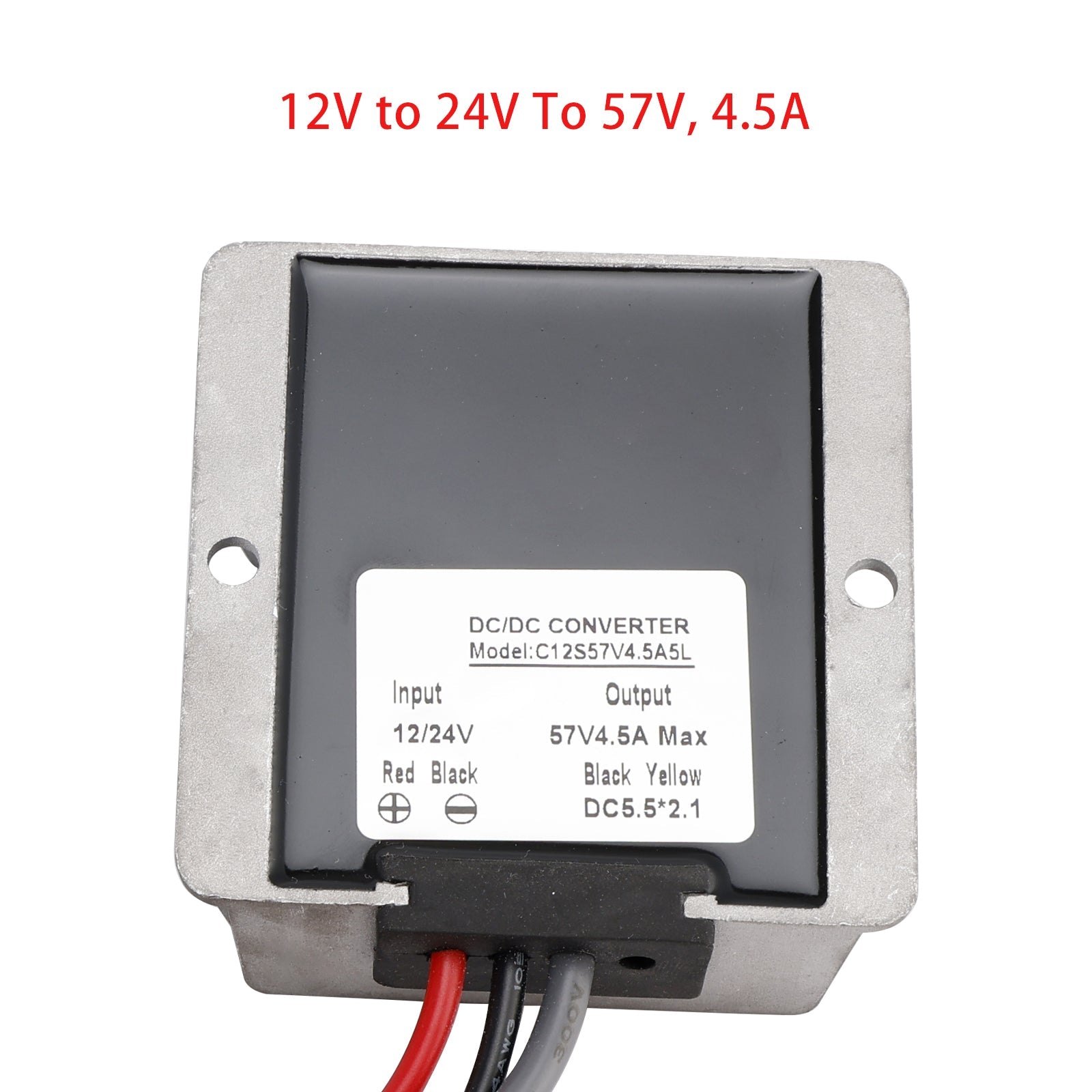 Mini adaptateur 12 V CC, convertisseur élévateur de tension 12 V/24 V vers 57 V, 4,5 A, 256 W, Smart Boost