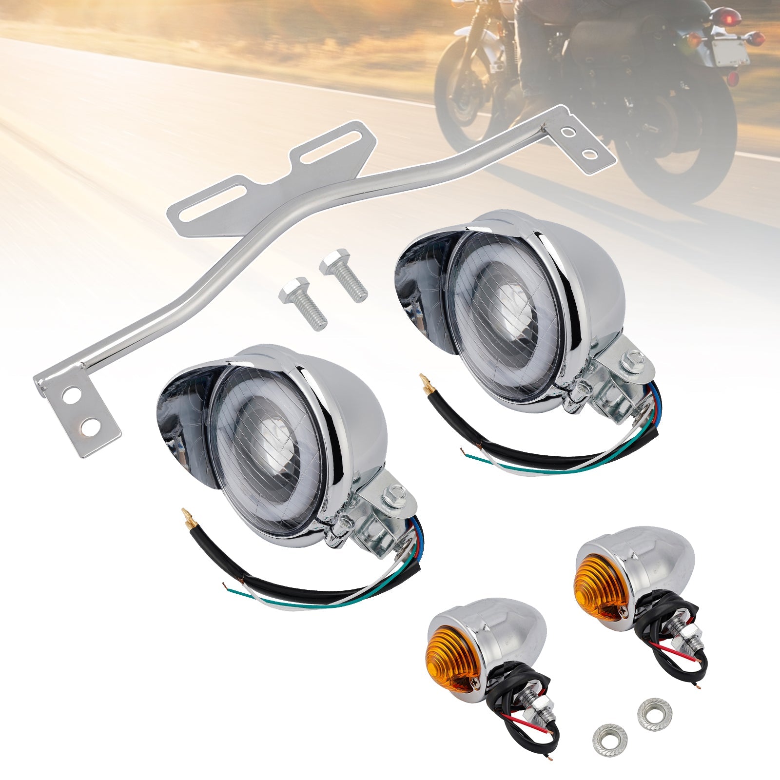 Universele schakelaar voor chromed motorfiets vuurtoren #d22