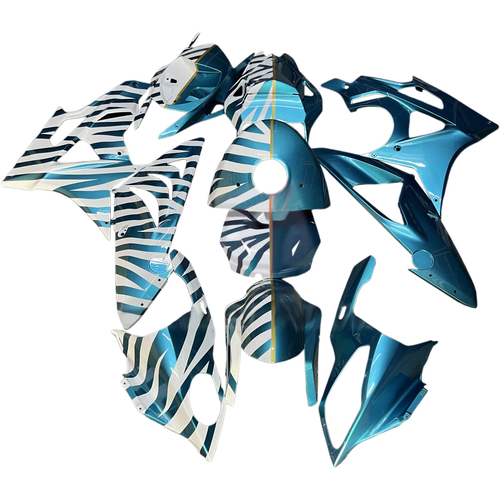 Kit de carénage d'injection pour BMW S1000RR 2009-2014 Carrosserie Plastique ABS