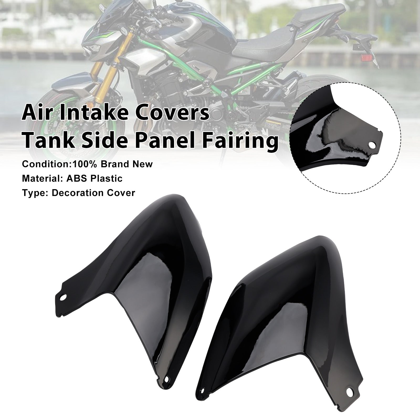 Caches d'admission d'air, carénage latéral du réservoir pour Kawasaki Z900 2025-2026