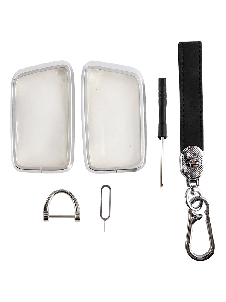 Coque de protection noire en alliage d'aluminium TPU souple pour clé de voiture Lexus IS GS ES RX