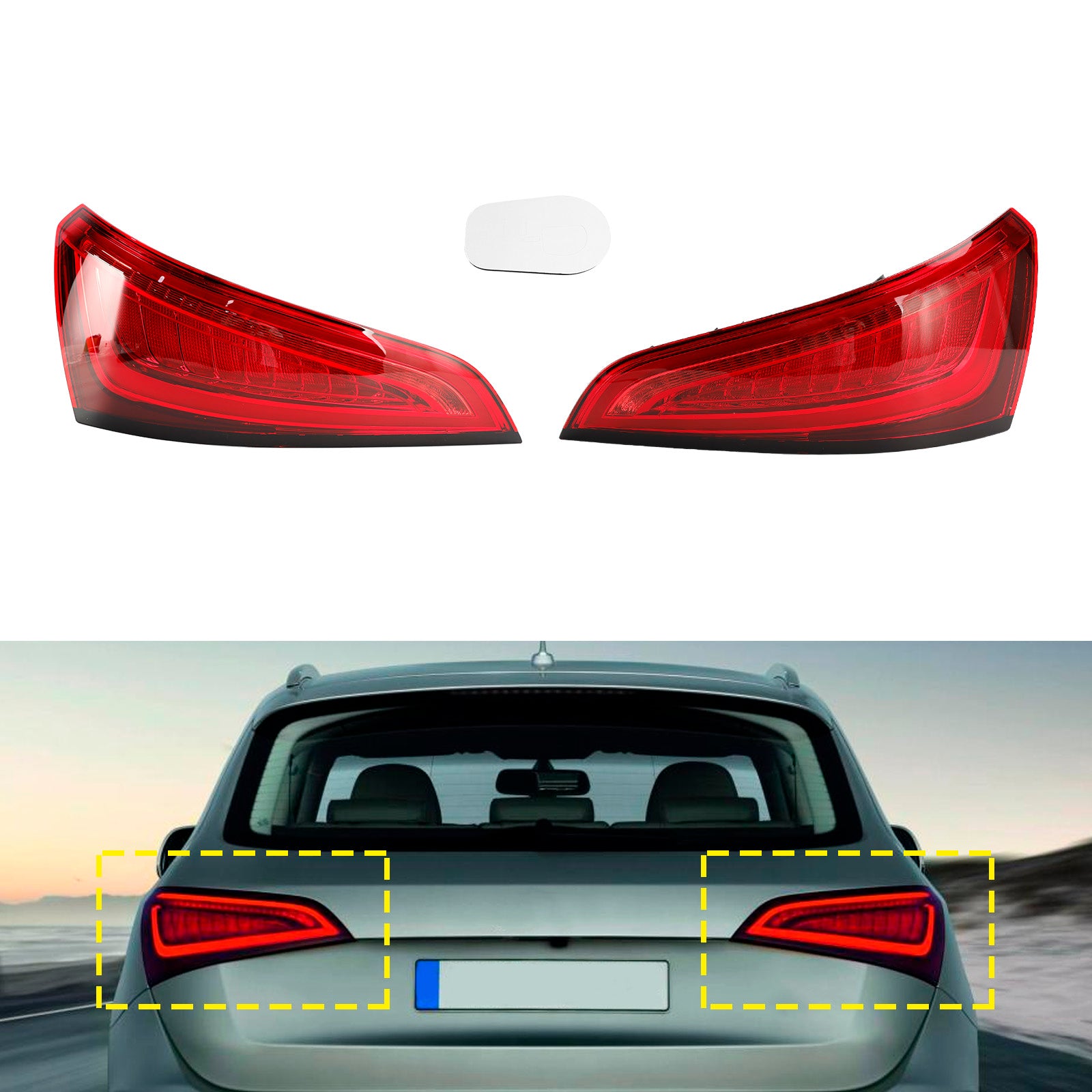 L+R Pair Rear Tail Light Lamp 8R0945094C/93C LED Pour Audi Q5 8R 2014-2016