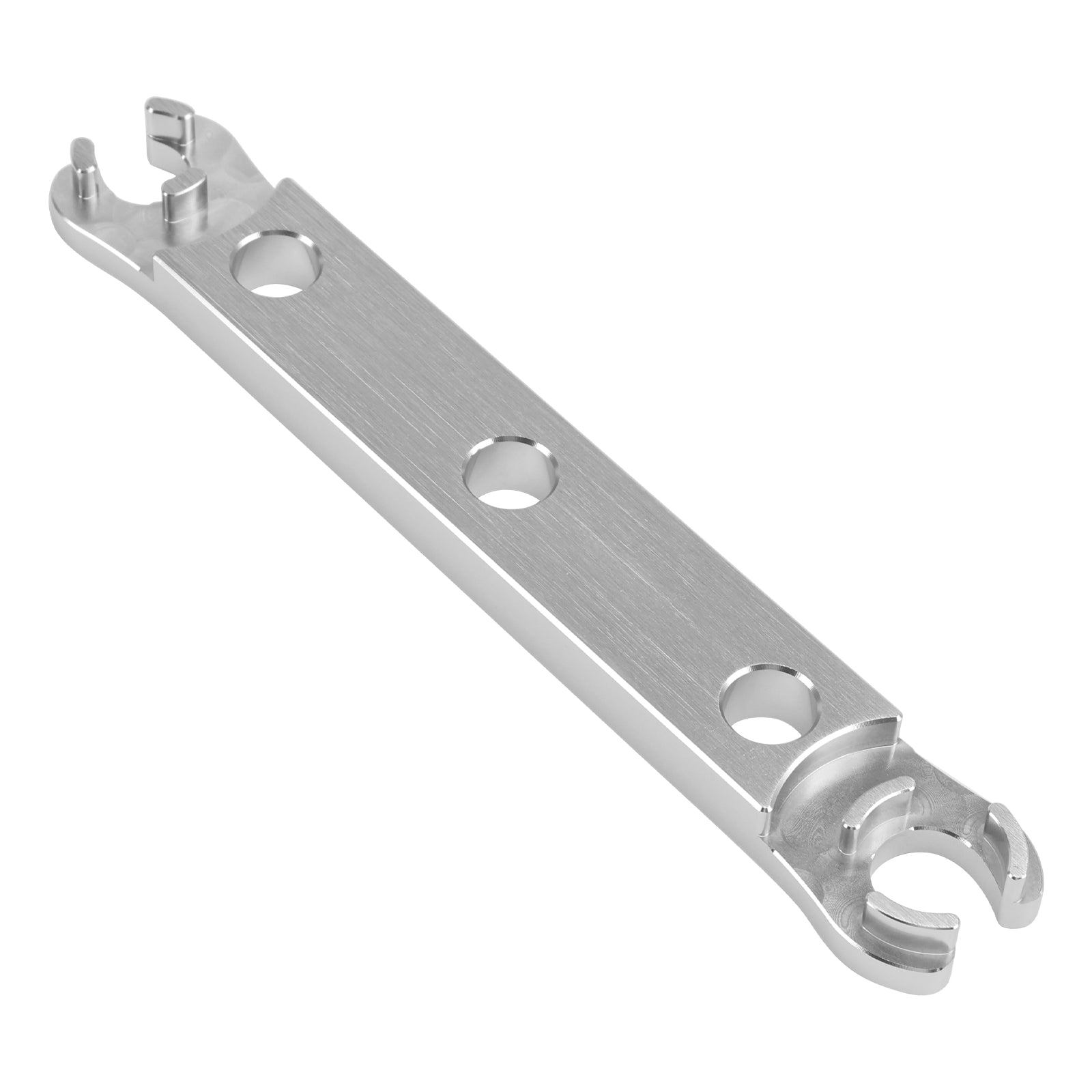 Smantellando il tappo di alluminio inferiore. Strumento utilizzato per la ricostruzione delle forcelle DVO Saphire/Onyx.