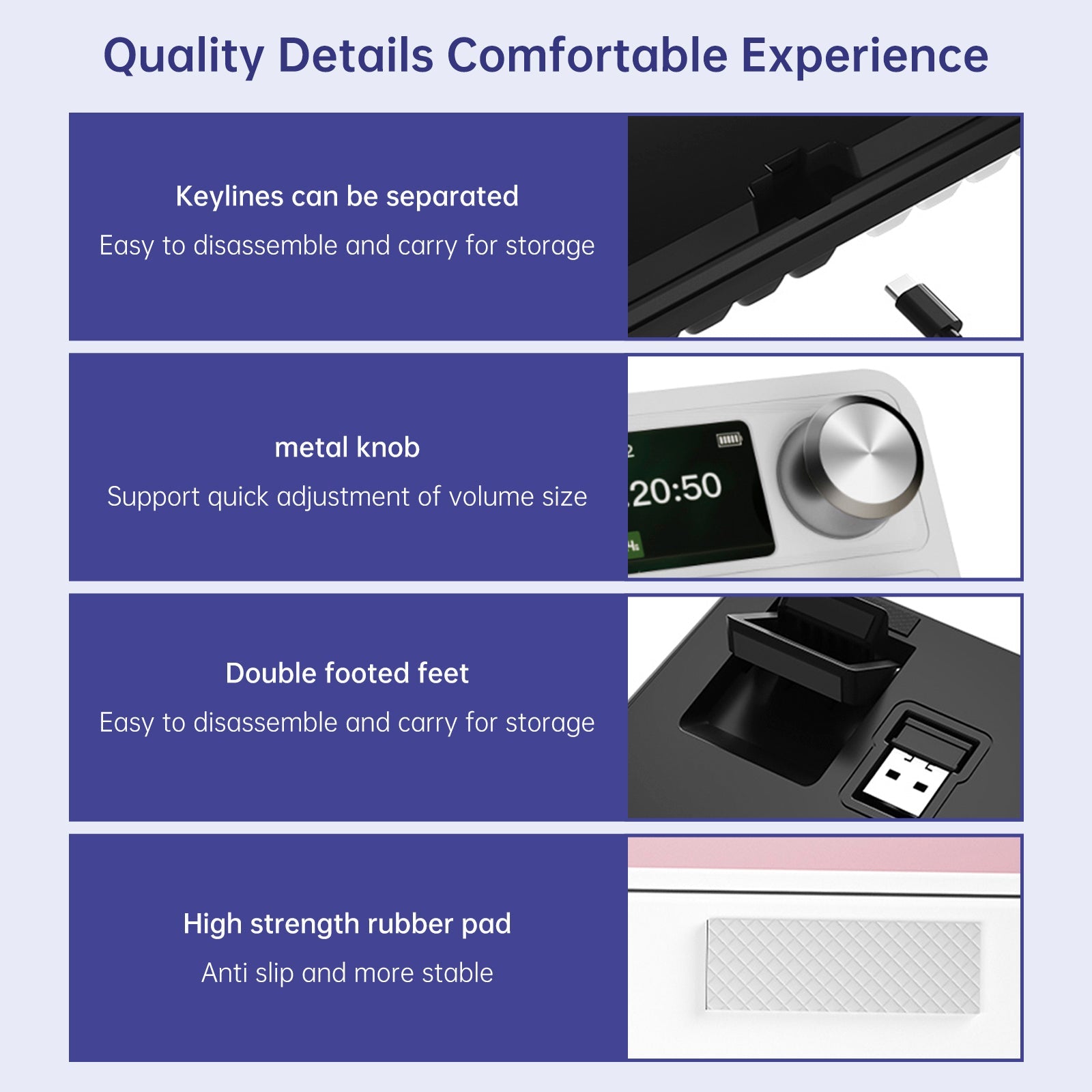 Bezprzewodowa klawiatura mechaniczna Bluetooth z 98 klawiszami i częstotliwością 2,4 GHz, trzy tryby, RGB z możliwością wymiany podczas pracy