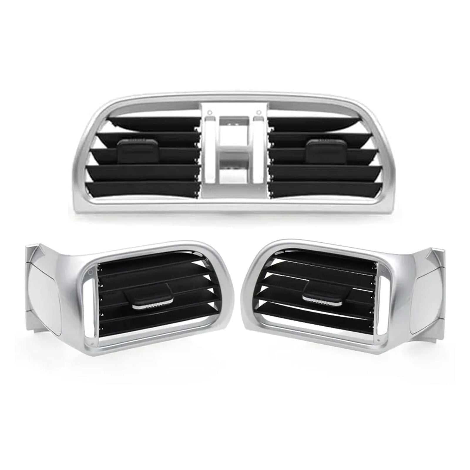 Cache de ventilation centrale gauche/droite argenté pour Porsche GT2/GT3/997 (2004-2012) - Références : 99755214105, 99755213105, 99755213205