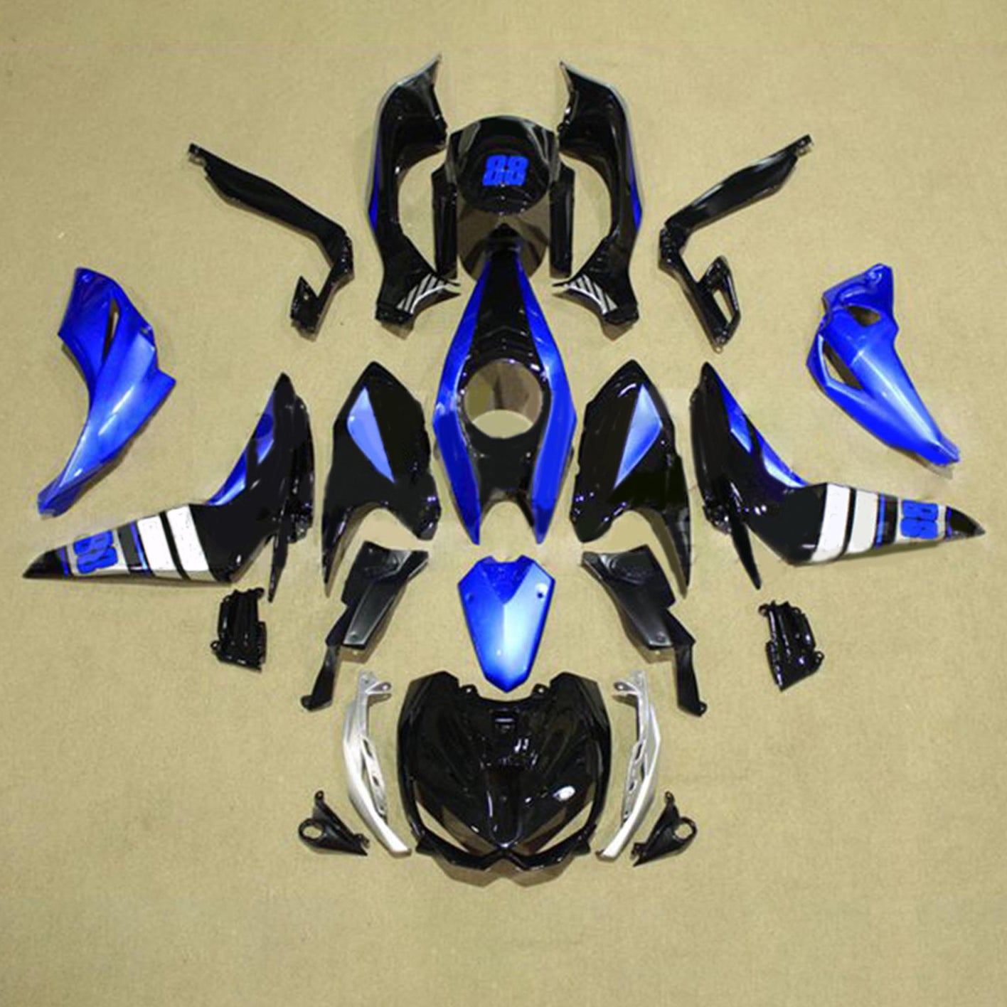 Kit de carénage en plastique ABS injecté compatible avec Kawasaki Z1000 2014-2017