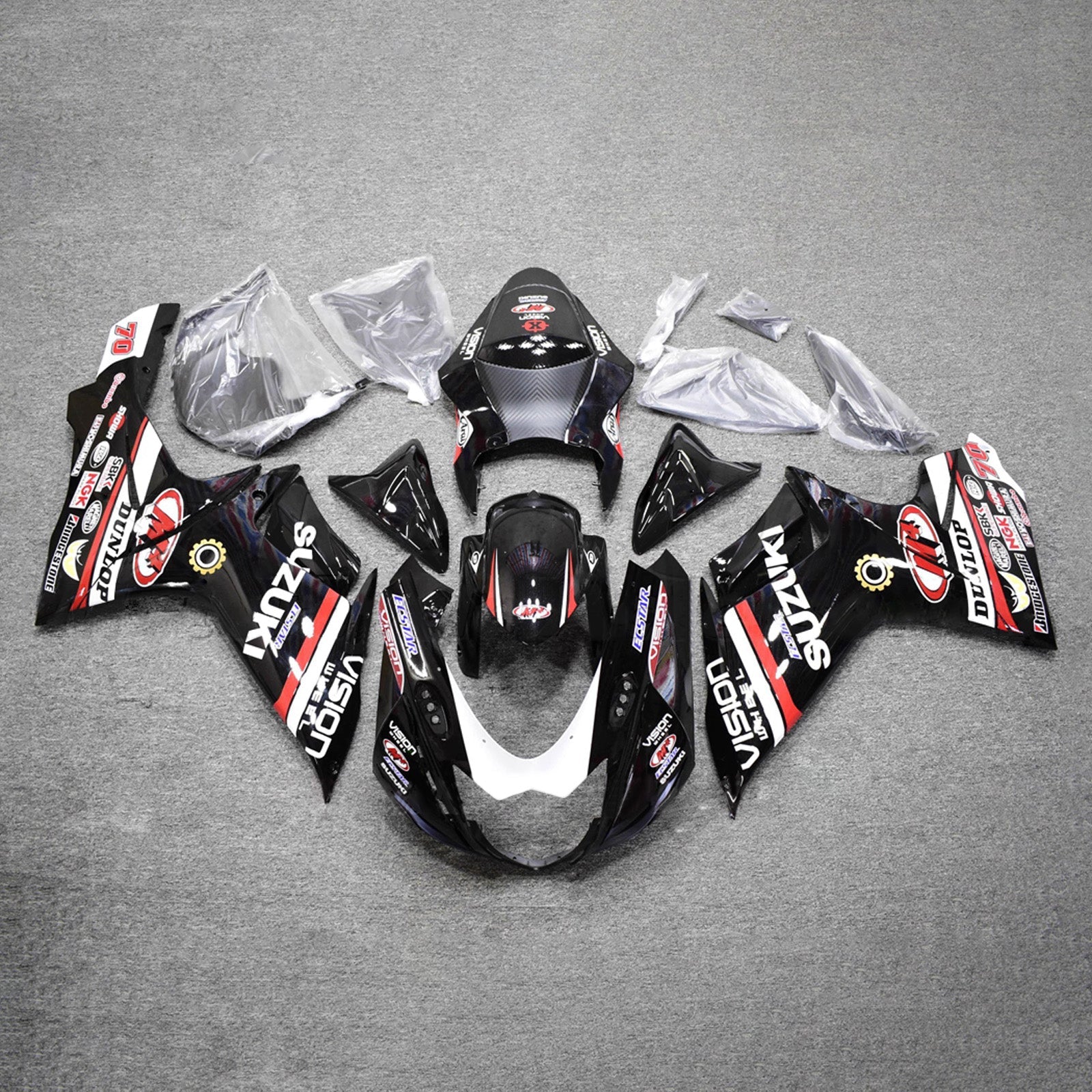 Kit de carénage injecté en plastique ABS pour Suzuki GSXR 600/750 2011-2026 K11