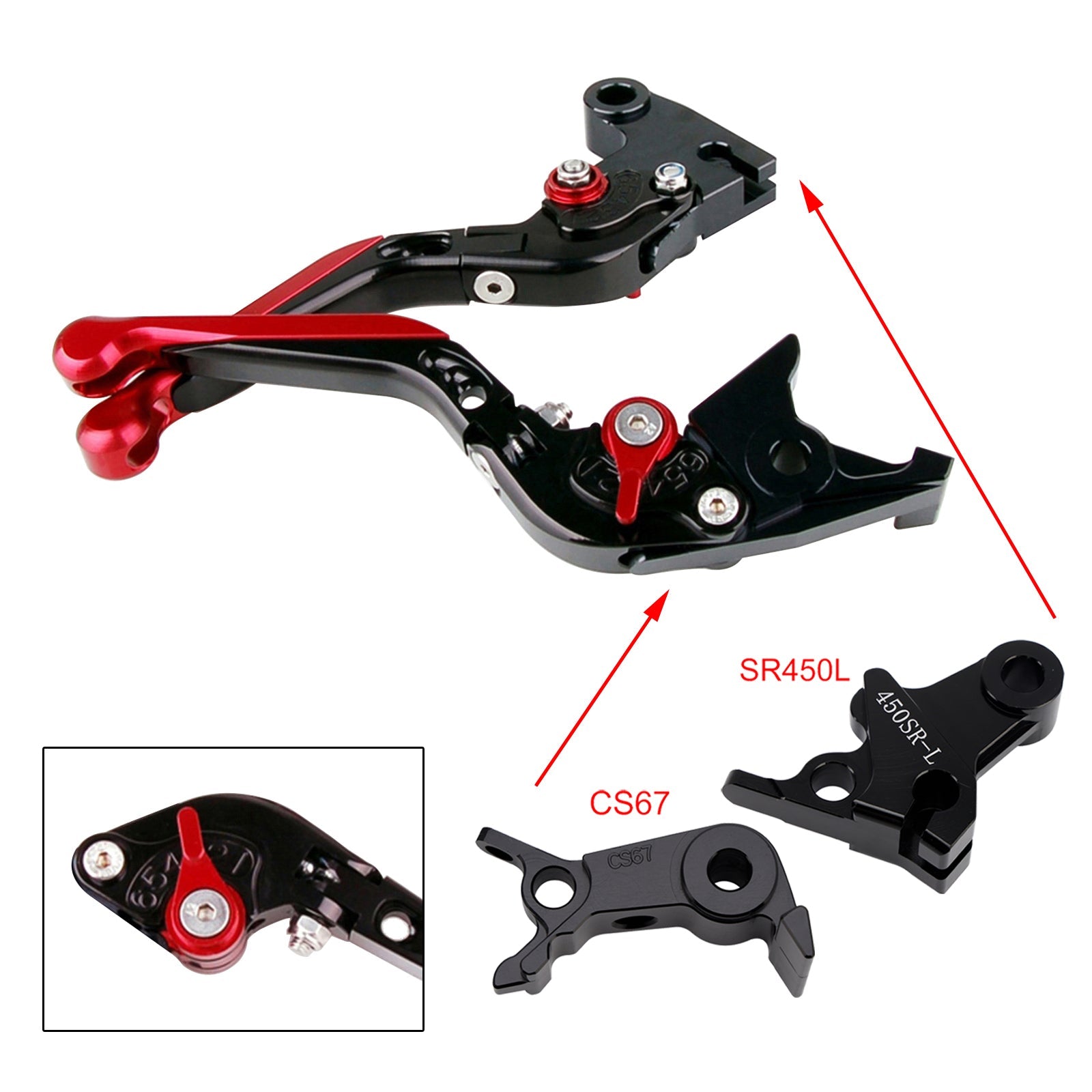 Levier de frein et d'embrayage réglable compatible avec VOGE DS900X 900DSX 2024-2026