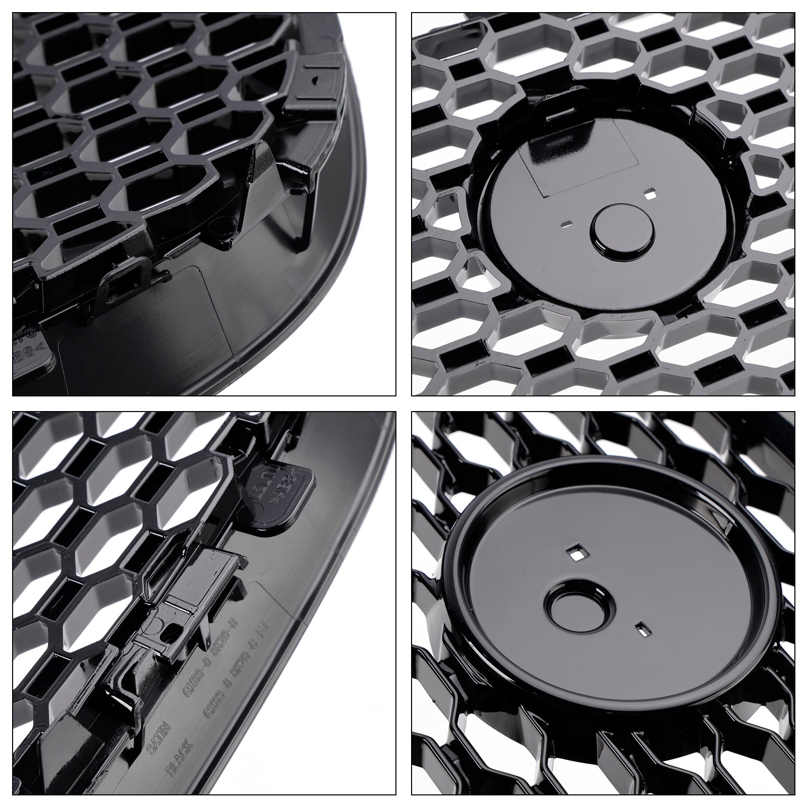 Grille de pare-chocs avant style Jaguar XF XF-R 2016-2019, noir brillant