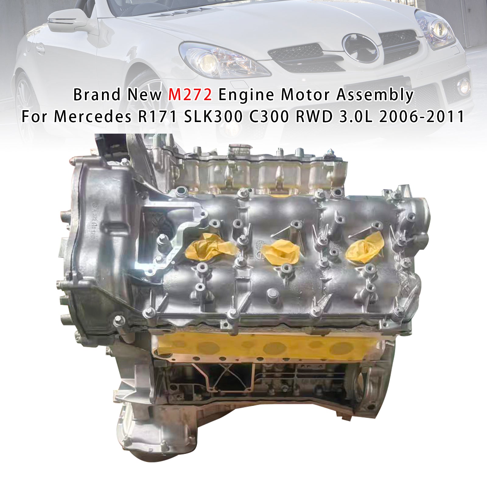 New M272 Engine Motor Assembly Pour Mercedes R171 SLK300 C300 RWD 3.0L 2006-2011