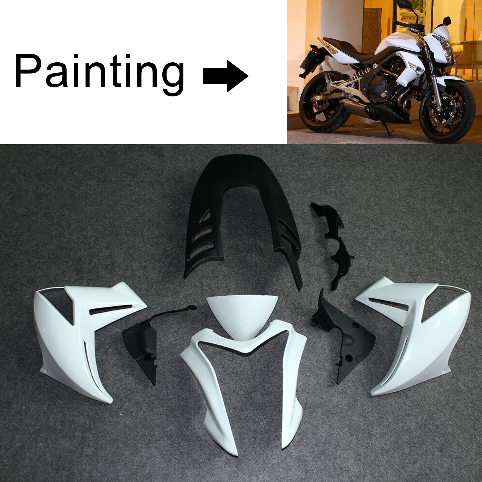 Kit de carénage injecté en plastique pour Kawasaki ER-6N ER6N 2009-2011