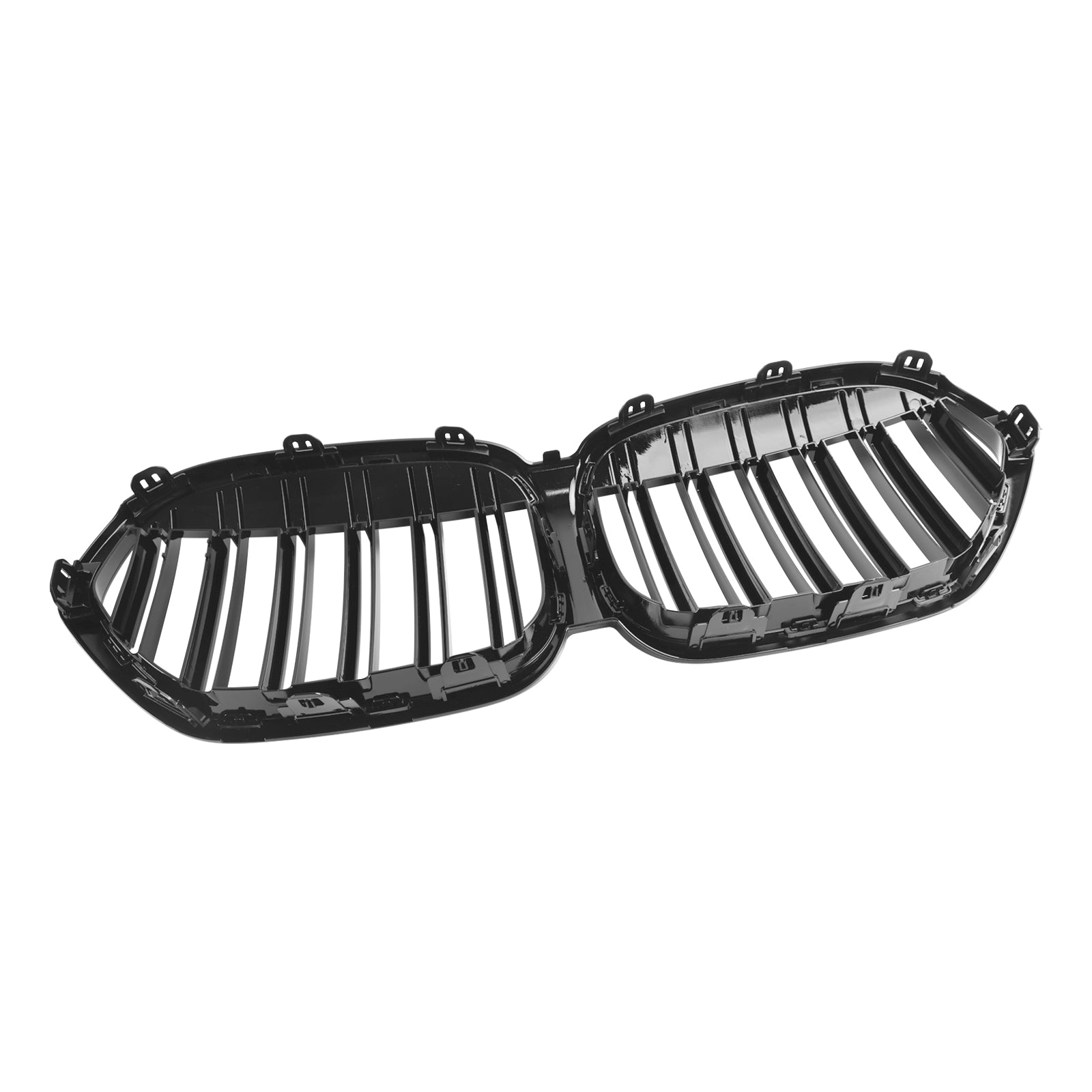 Gloss Black Front Nier Grill Grill voor BMW X1 F48 F49 2019-2021 Dubbele lat