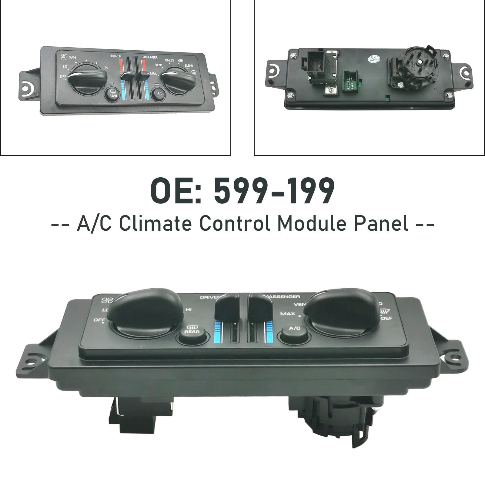 Panneau de module de contrôle de climatisation A/C 599-199 pour Buick Regal 1997-2004
