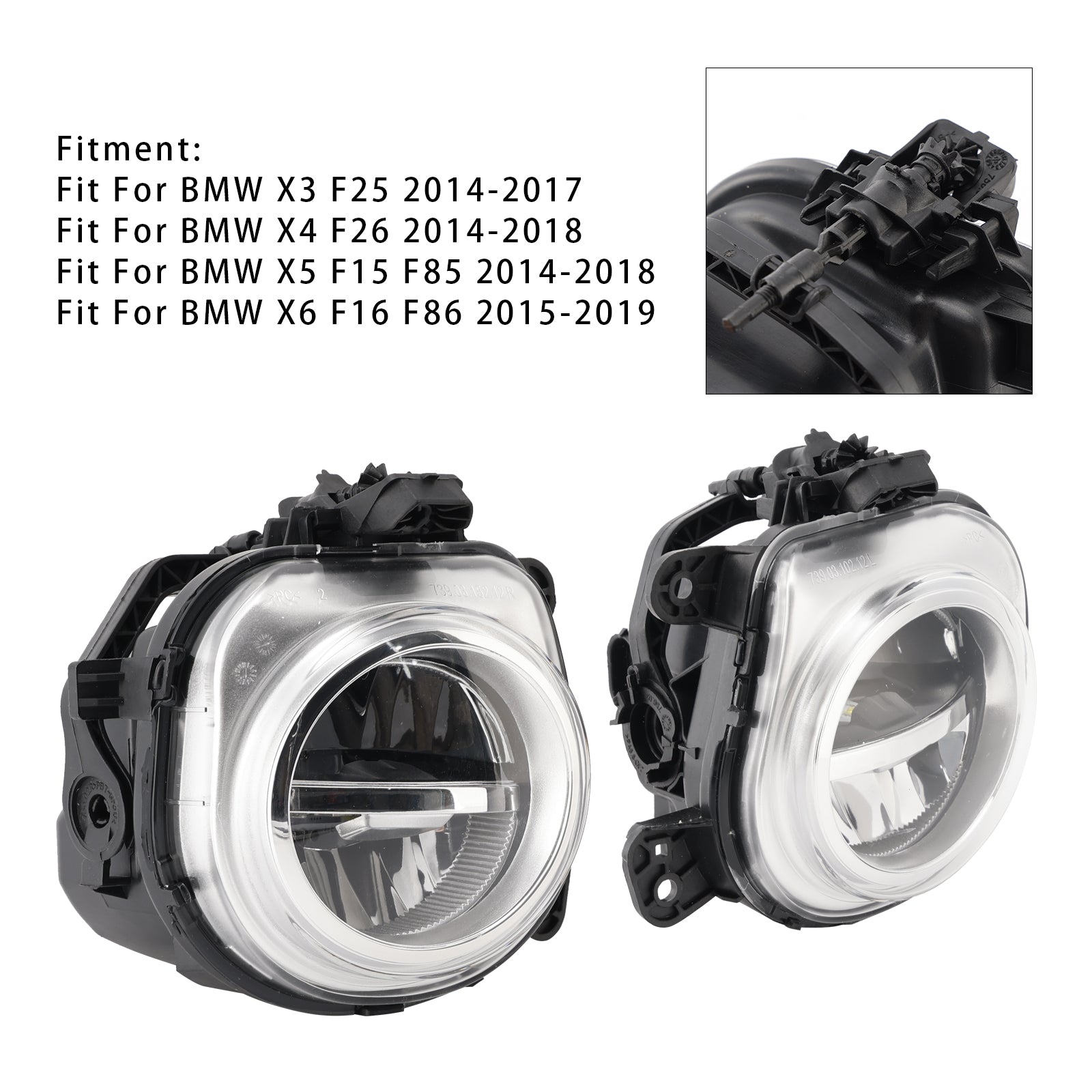 Paire de phares antibrouillard avant à LED pour BMW X3 F25 X4 F26 X5 F15 X6 F16 63177317252