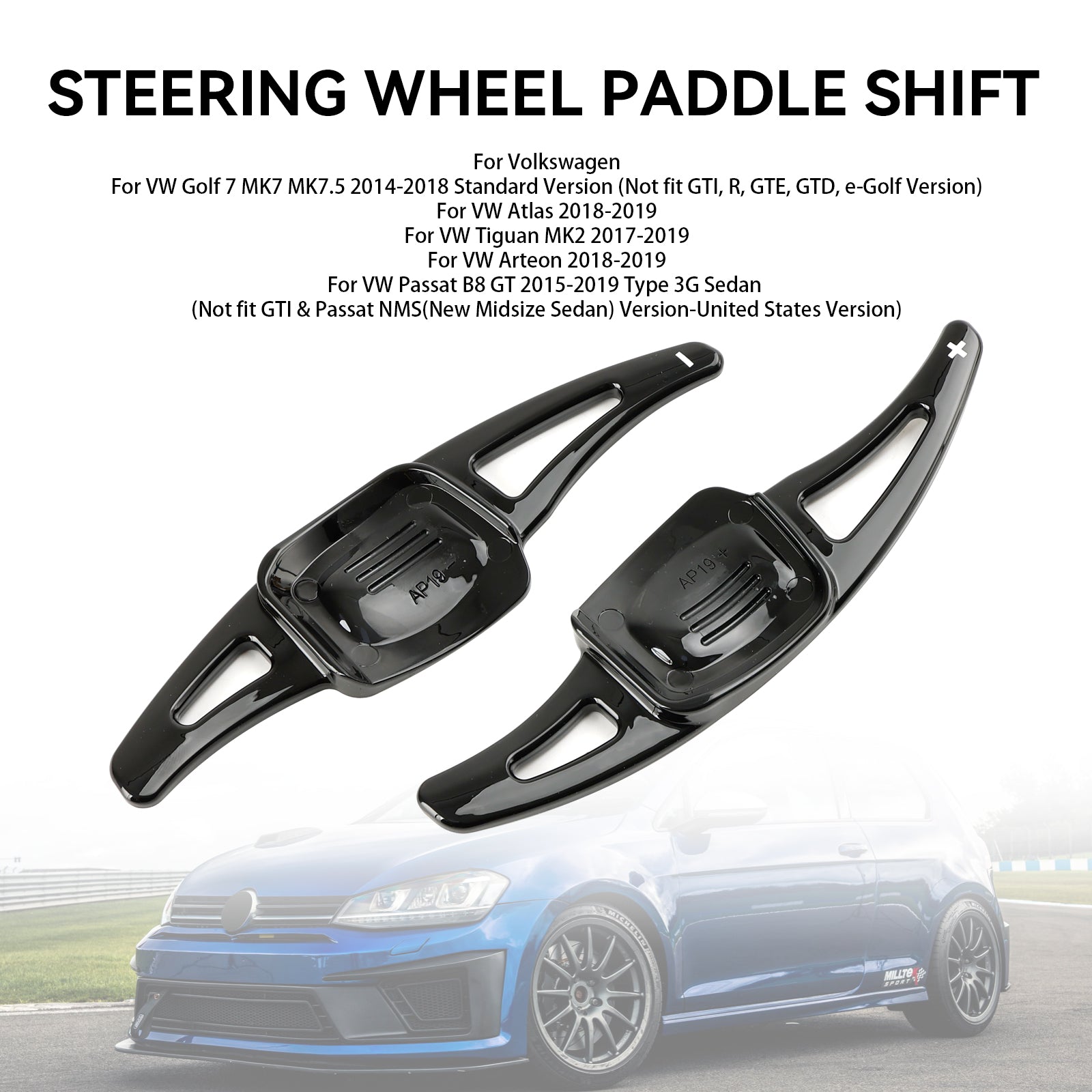 Steering Wheel Shift Paddle Shifter Extended Pour VW Golf 7 Variant Golf 8
