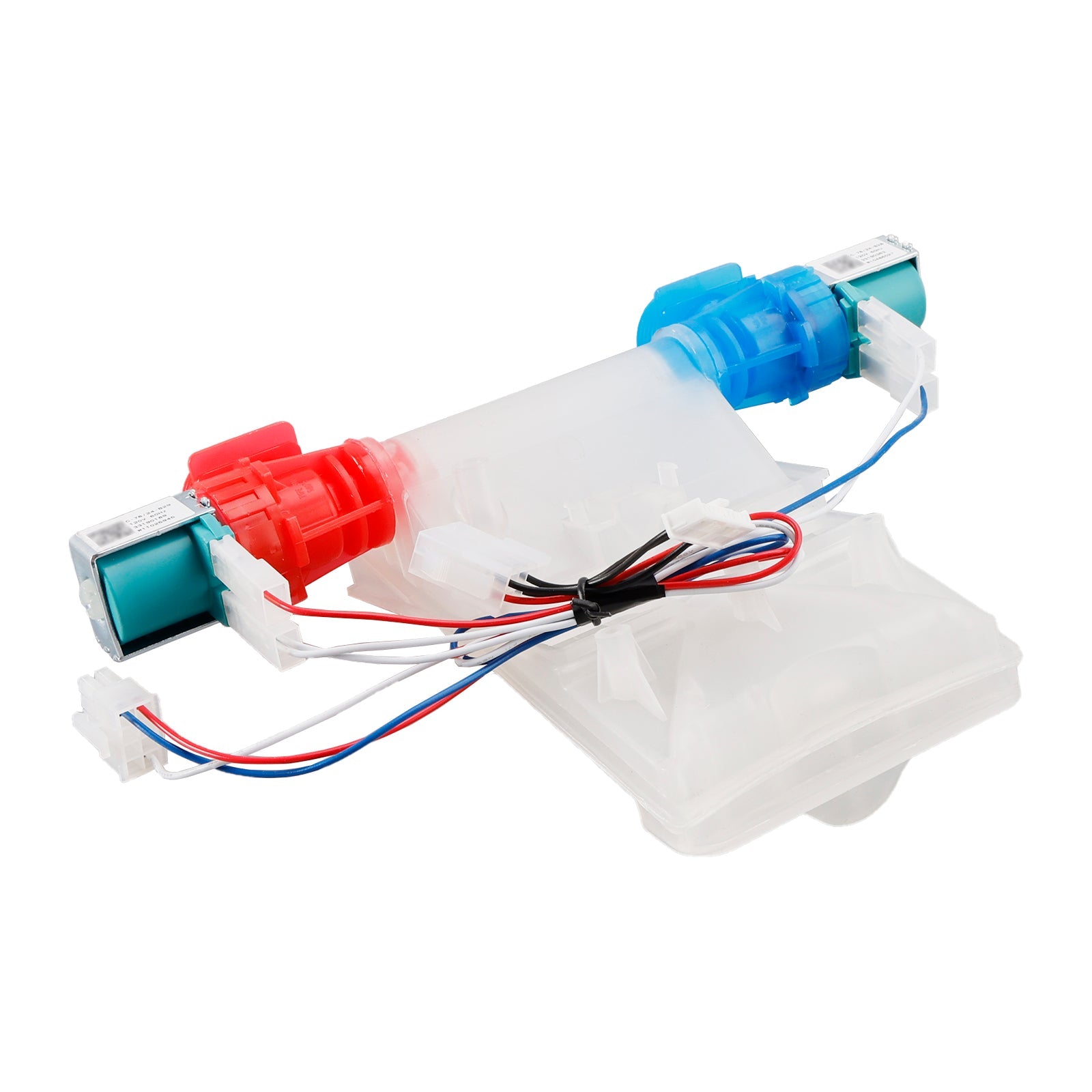 Zawór wlotowy wody ciepłej i zimnej do pralki (części) W11210463, W11101906, W10869803)