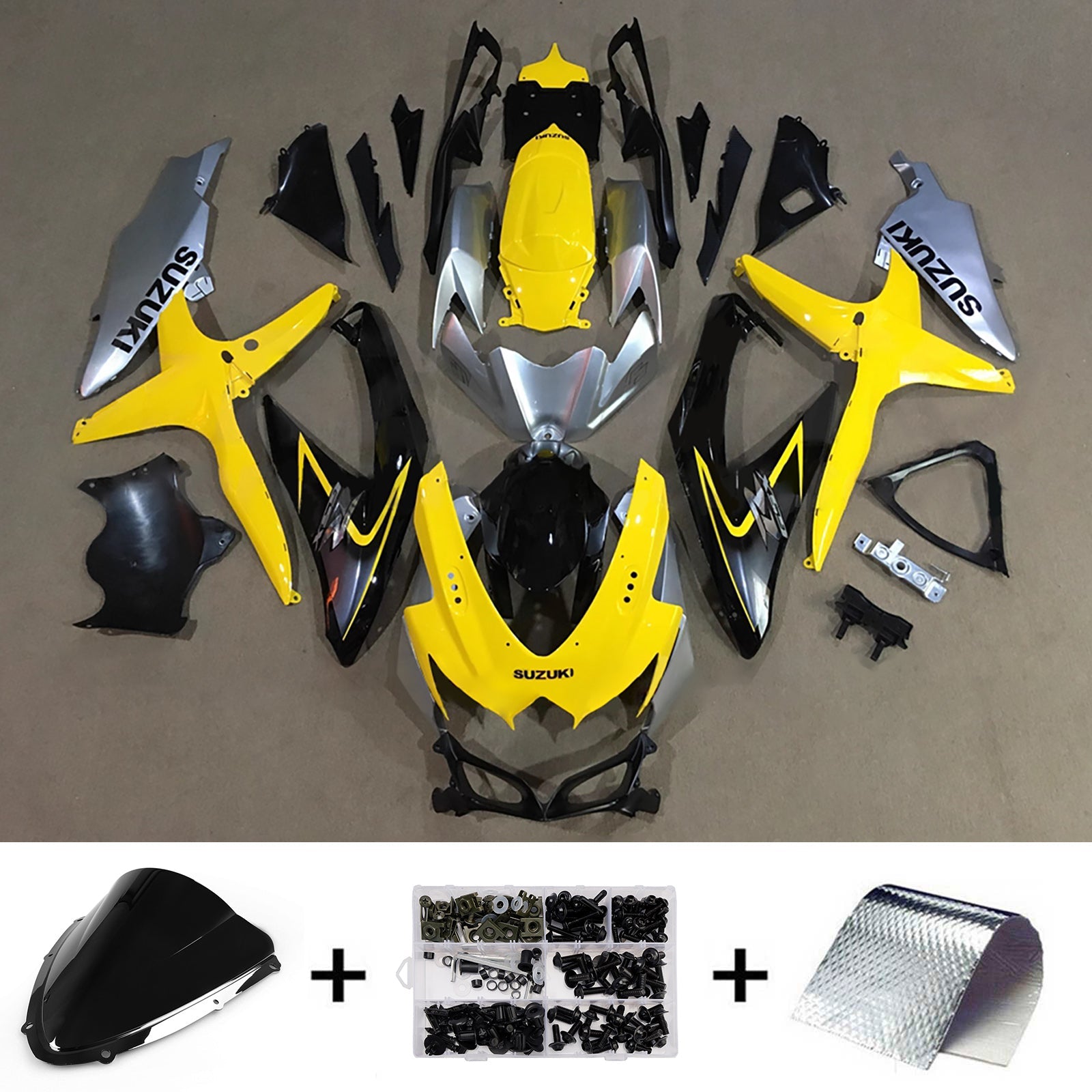 Kit de carénage injecté en plastique ABS pour Suzuki GSXR 600/750 2008-2010 K8