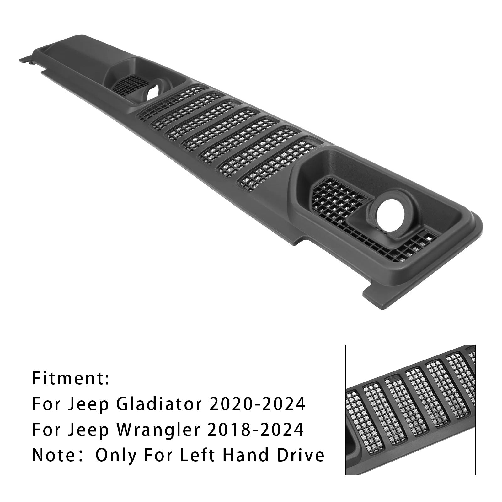 Capucha de vidrio de vidrio para Jeep Wrangler JL/Gladiator 2018-2024 68307260ac