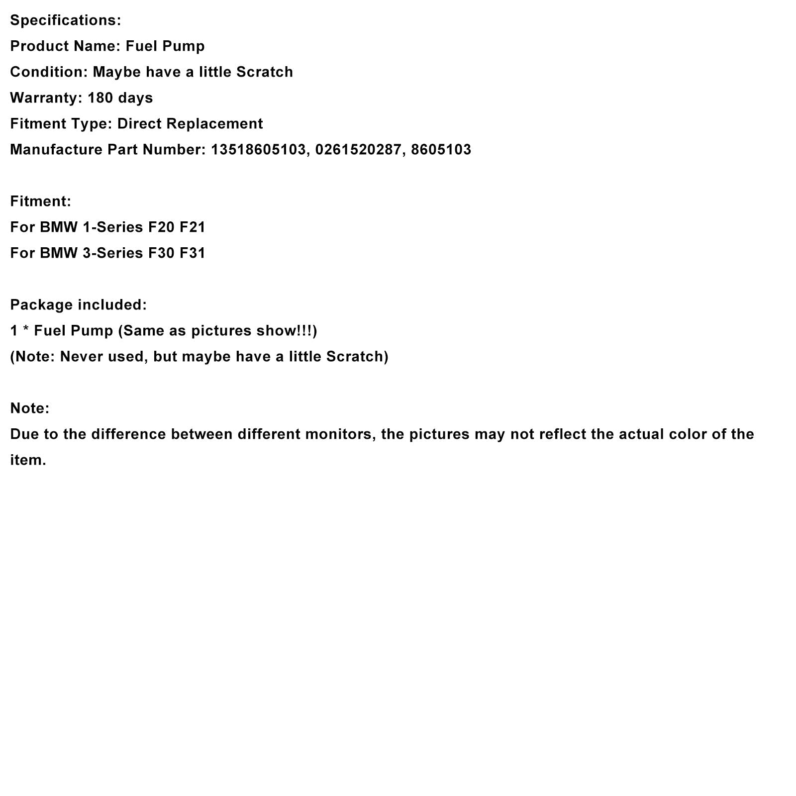 Pompe à carburant haute pression BMW Série 1 F20 F21 13518605103