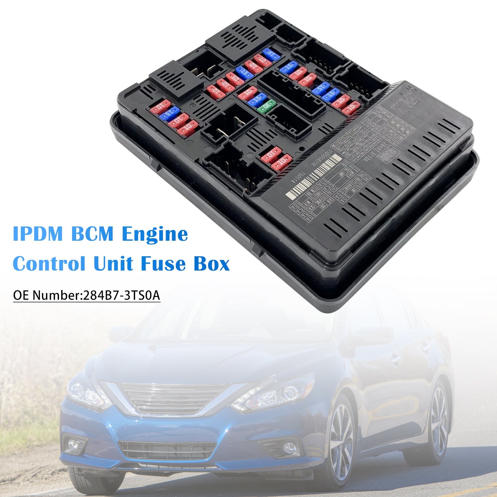 2013-2018 Nissan Altima IPDM motorregelmodule (BCM) zekeringkast, onderdeelnummer 284B7-3TS0A