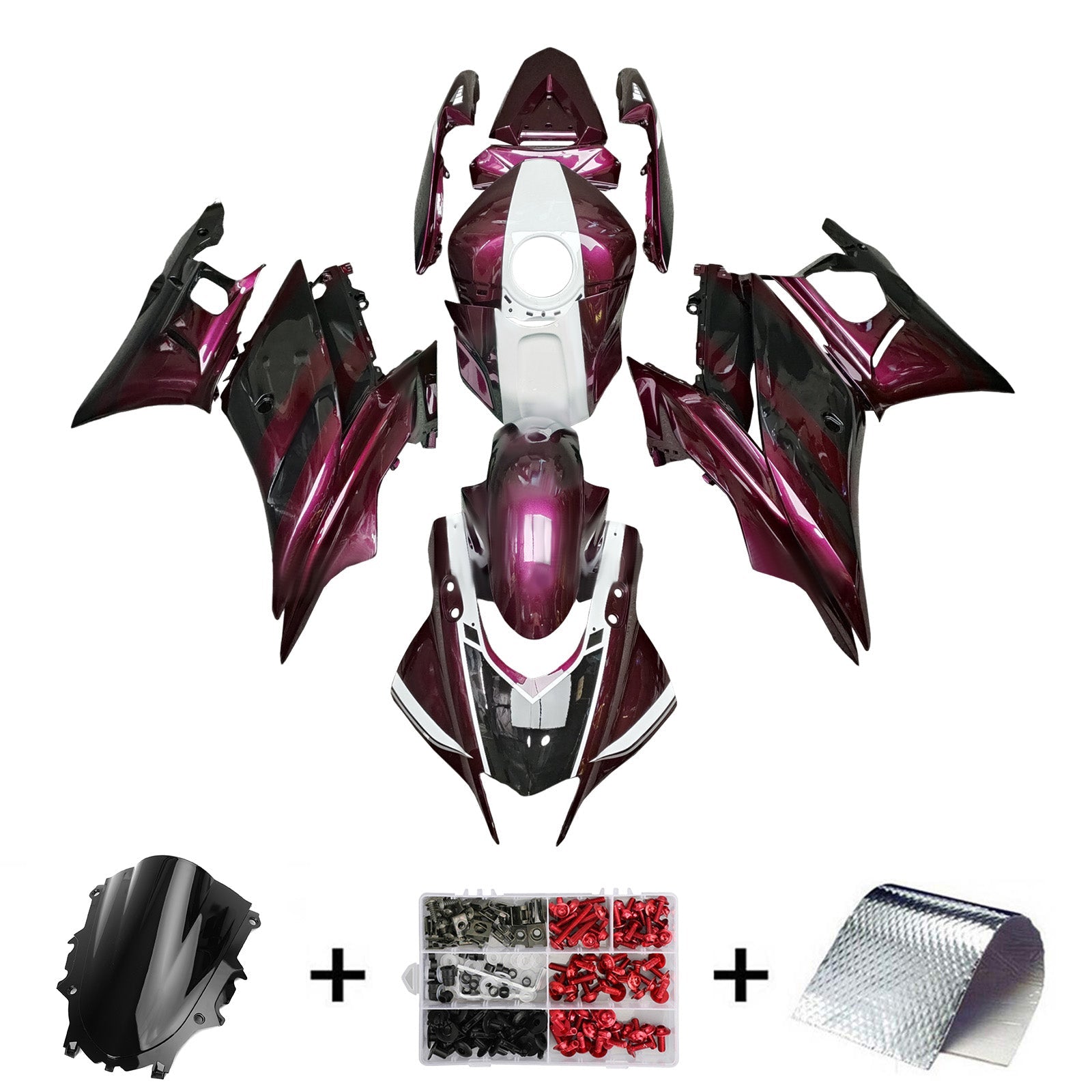 Kit carenatura iniettata in plastica ABS per Yamaha YZF R3 R25 2022-2024