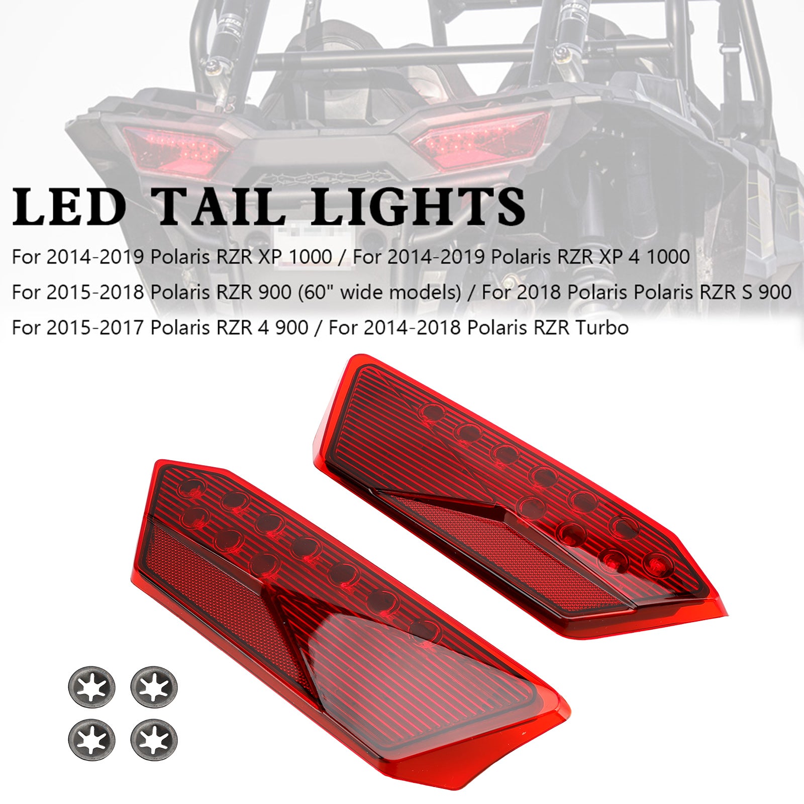 Feux arrière LED 2412341 2412342, pour Polaris RZR Turbo 1000 XP 900 S 2014 – 2019
